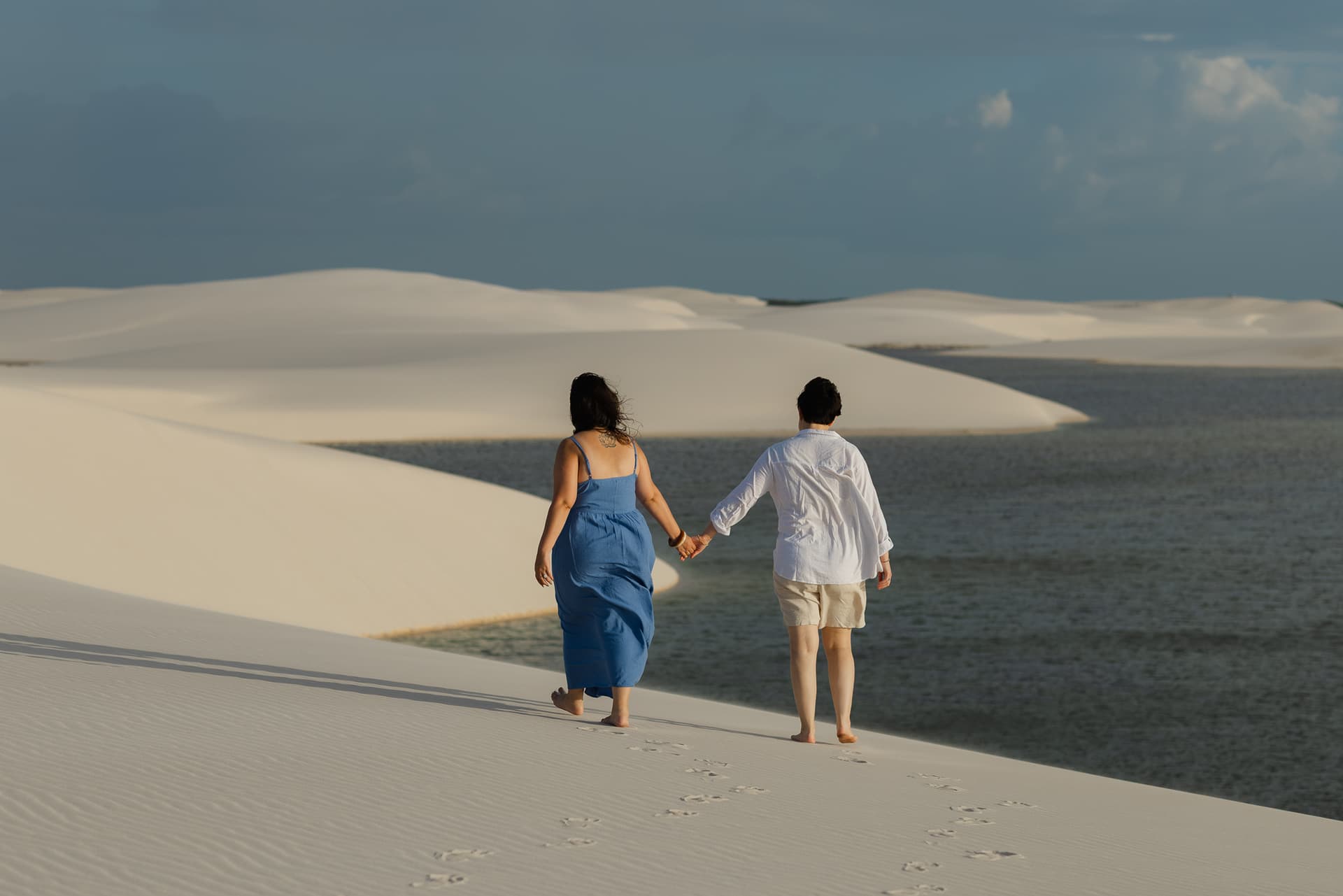 Amana e Julie, ensaio romântico nas dunas, Santo Amaro, Lençóis Maranhenses