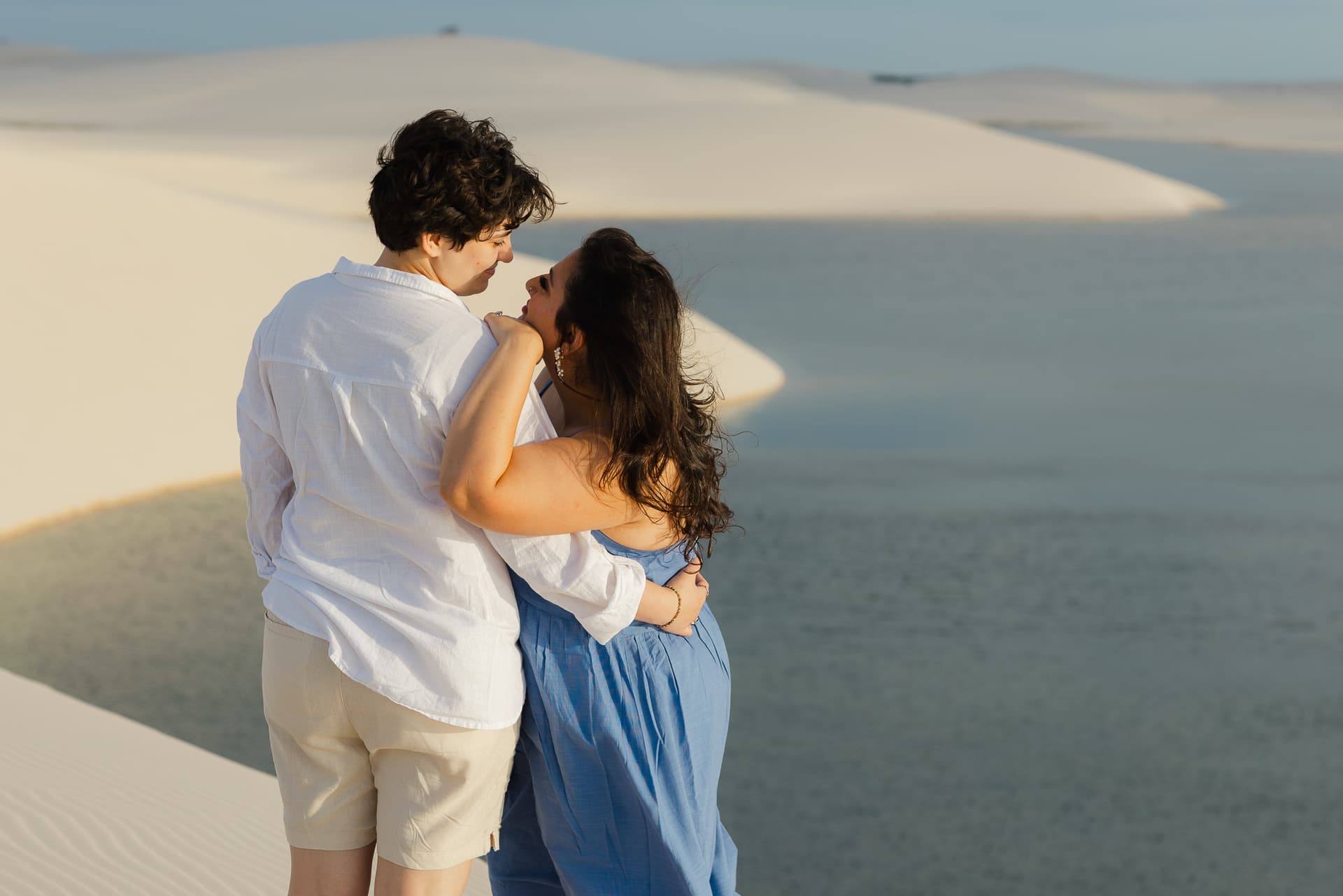 Amana e Julie, ensaio fotográfico nas dunas brancas, Santo Amaro, Lençóis Maranhenses