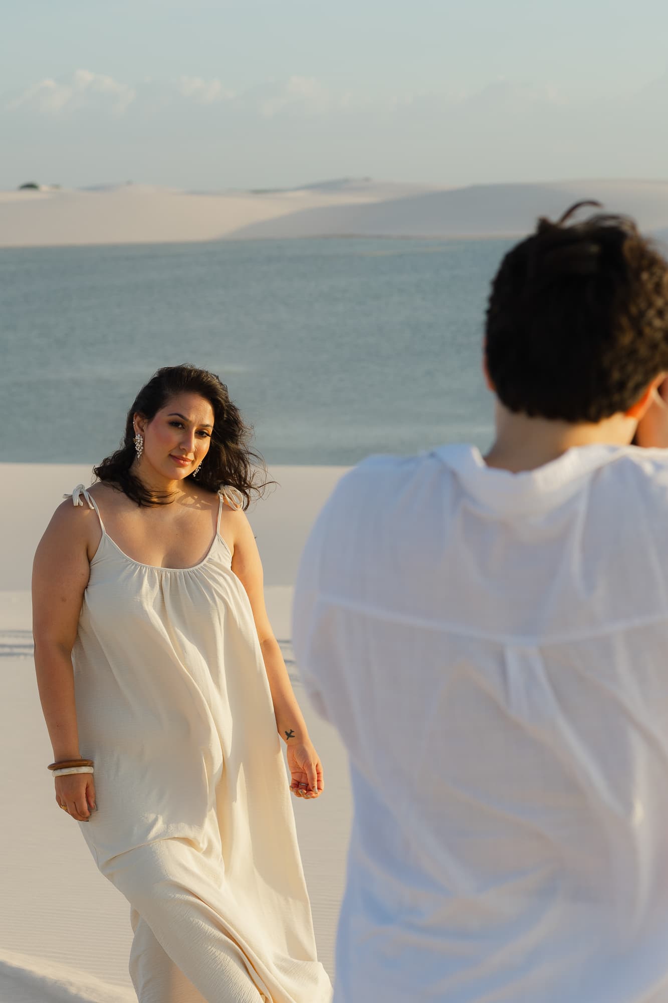 Amana e Julie, ensaio fotográfico nas dunas brancas, Santo Amaro, Lençóis Maranhenses