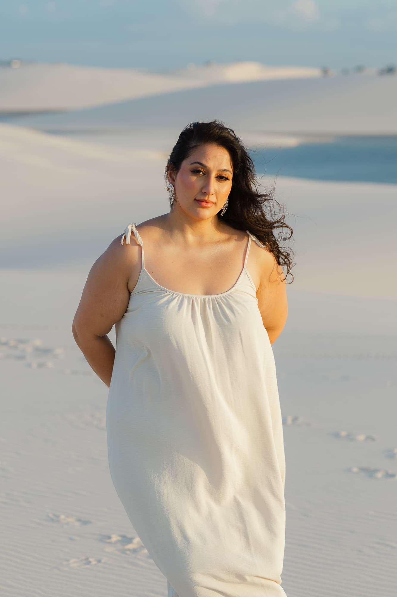 Amana e Julie, ensaio fotográfico nas dunas brancas, Santo Amaro, Lençóis Maranhenses