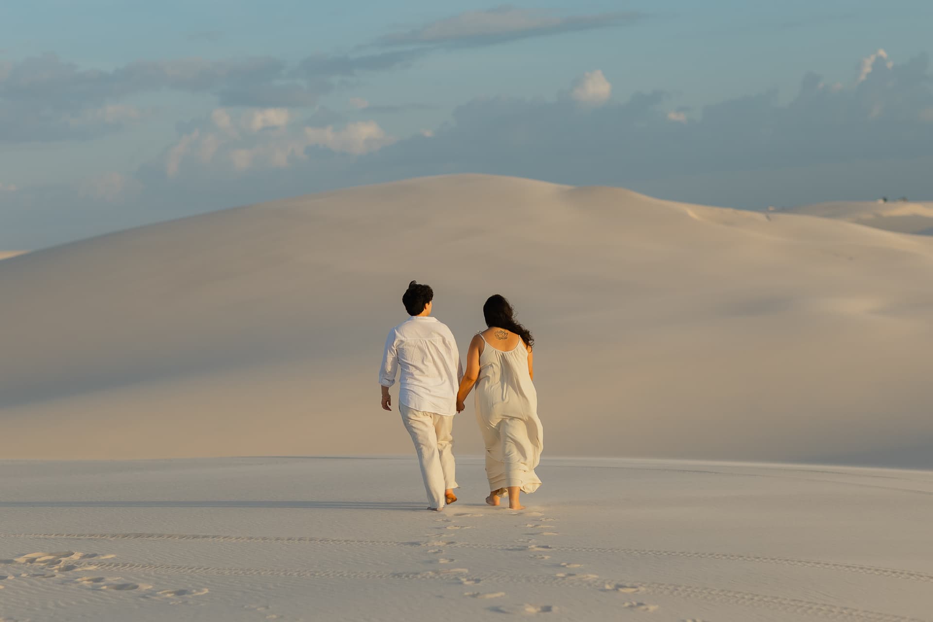 Amana e Julie, ensaio fotográfico nas dunas brancas, Santo Amaro, Lençóis Maranhenses