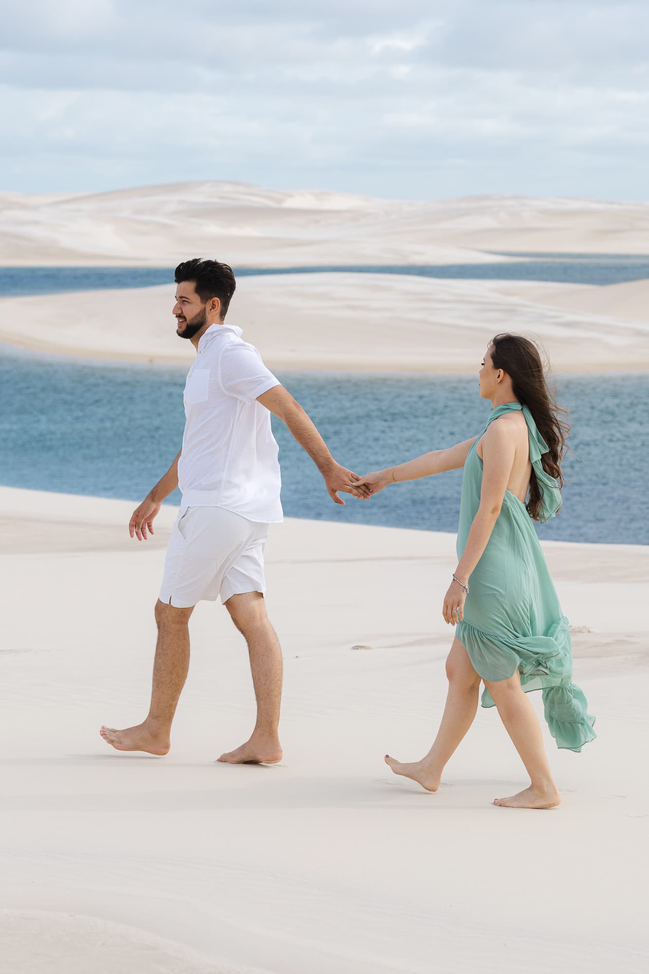 Amanda e Guilherme, ensaio romântico nas dunas, Santo Amaro, Lençóis Maranhenses