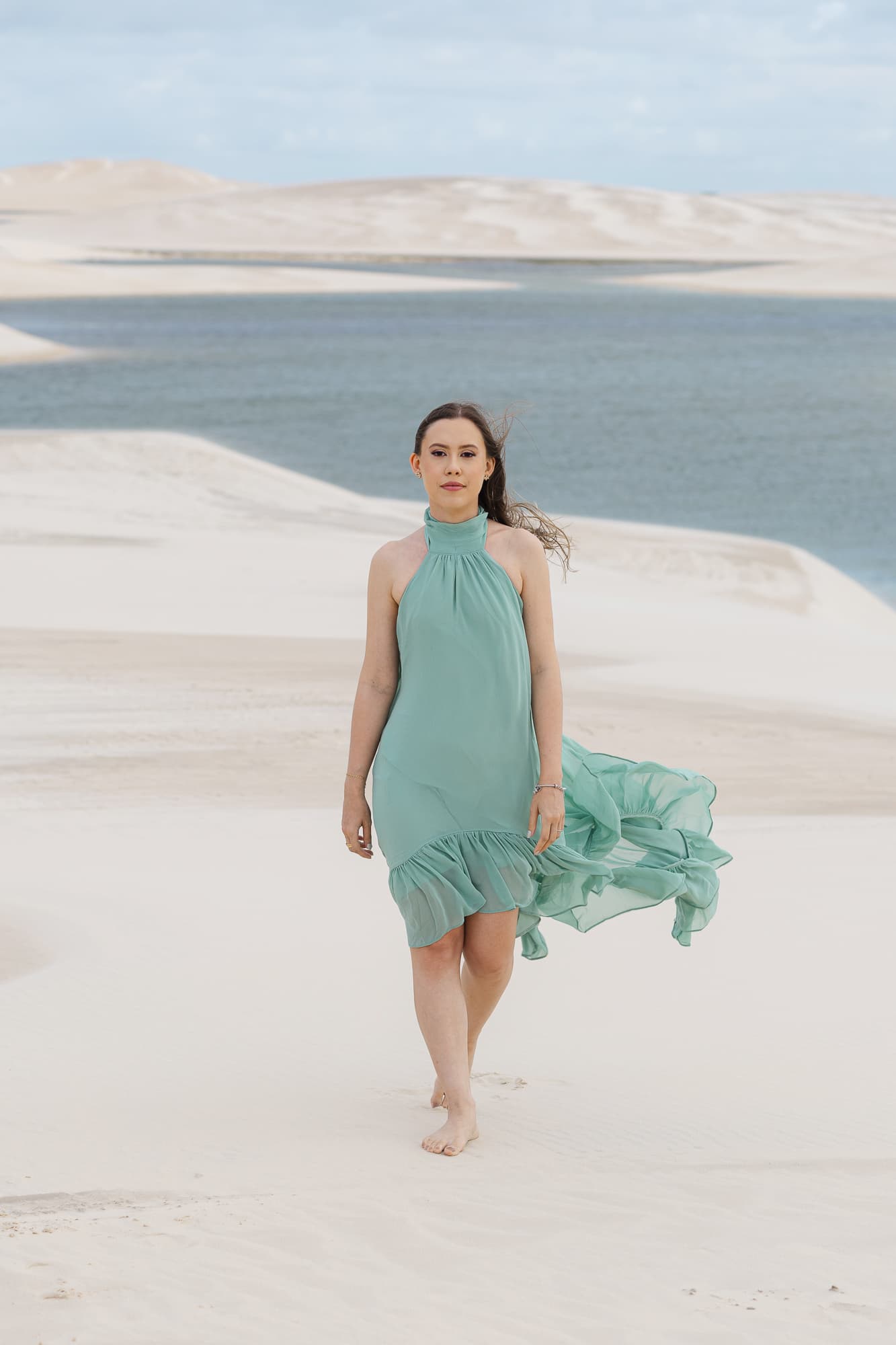 Amanda e Guilherme, ensaio fotográfico nas dunas brancas, Santo Amaro, Lençóis Maranhenses