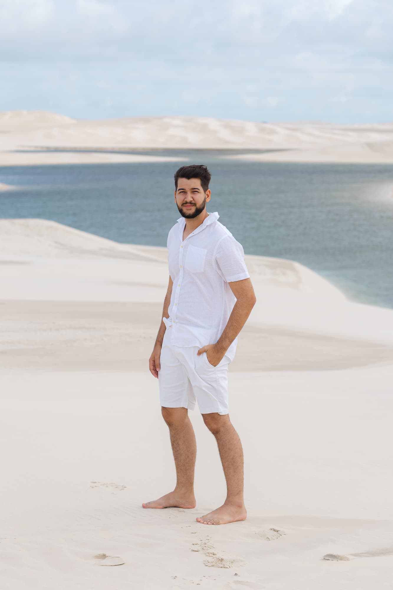 Amanda e Guilherme, momento espontâneo do casal, Santo Amaro, Lençóis Maranhenses