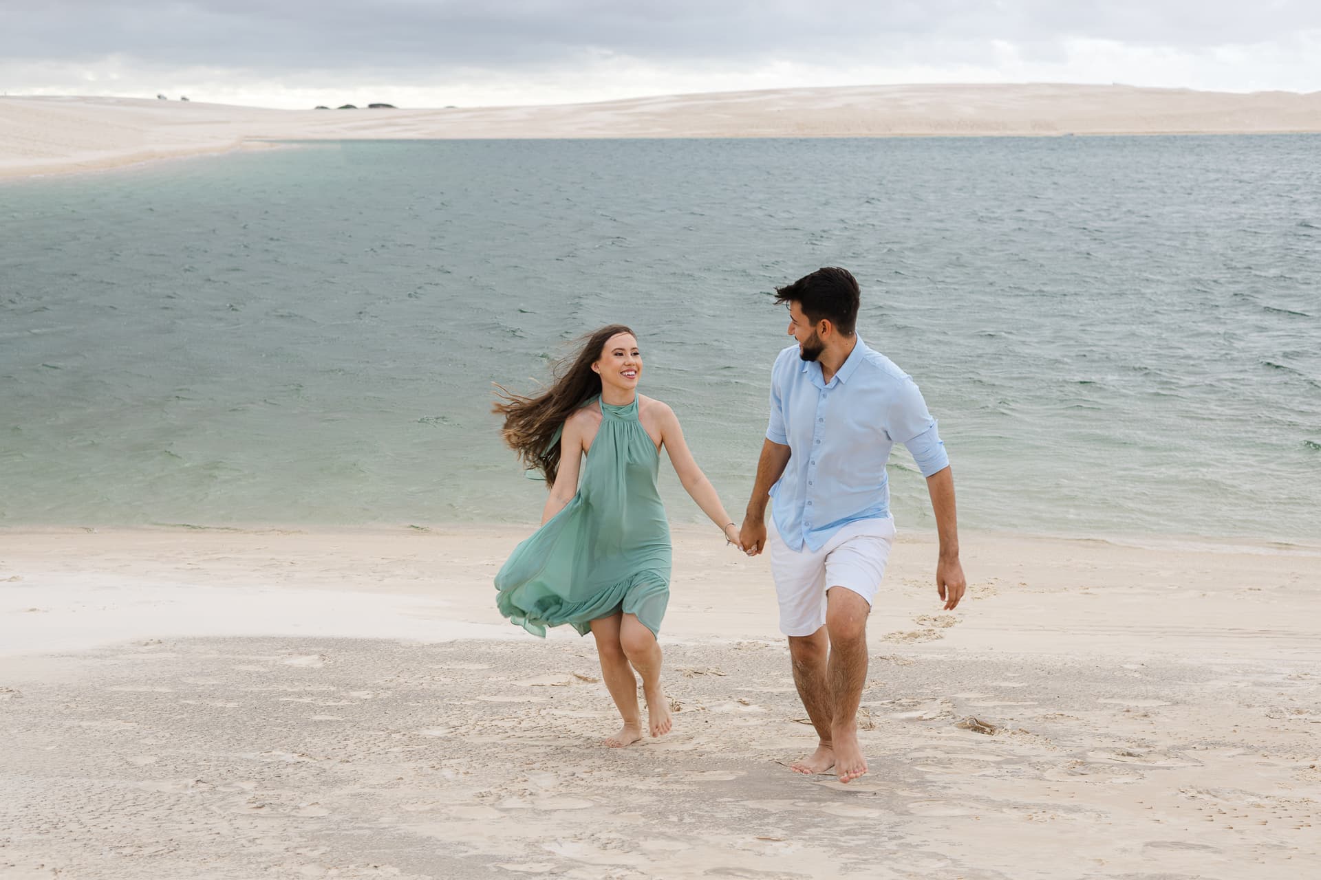 Amanda e Guilherme, ensaio romântico nas dunas, Santo Amaro, Lençóis Maranhenses