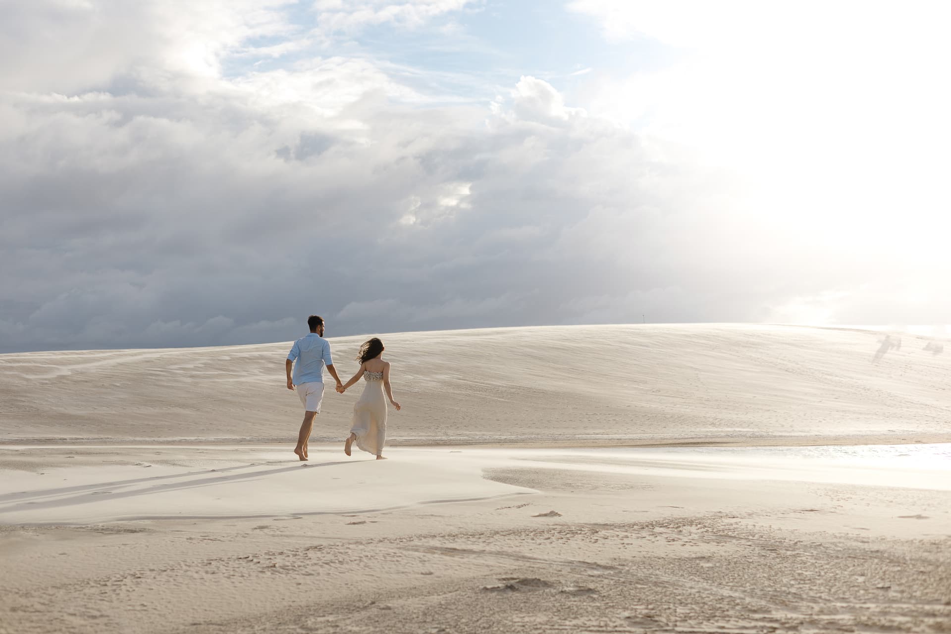 Amanda e Guilherme, retrato nas lagoas cristalinas, Santo Amaro, Lençóis Maranhenses