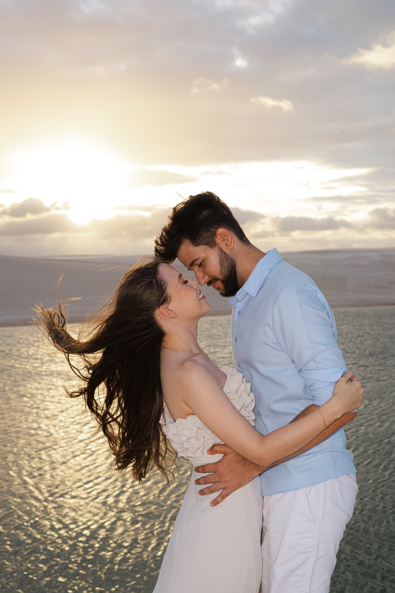 Amanda e Guilherme, ensaio romântico nas dunas, Santo Amaro, Lençóis Maranhenses