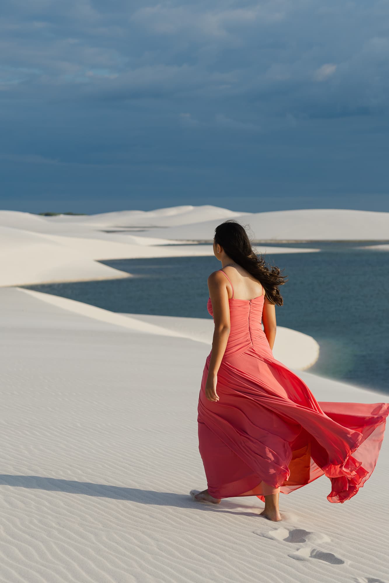 Ana Paula, retrato nas lagoas cristalinas, Santo Amaro, Lençóis Maranhenses