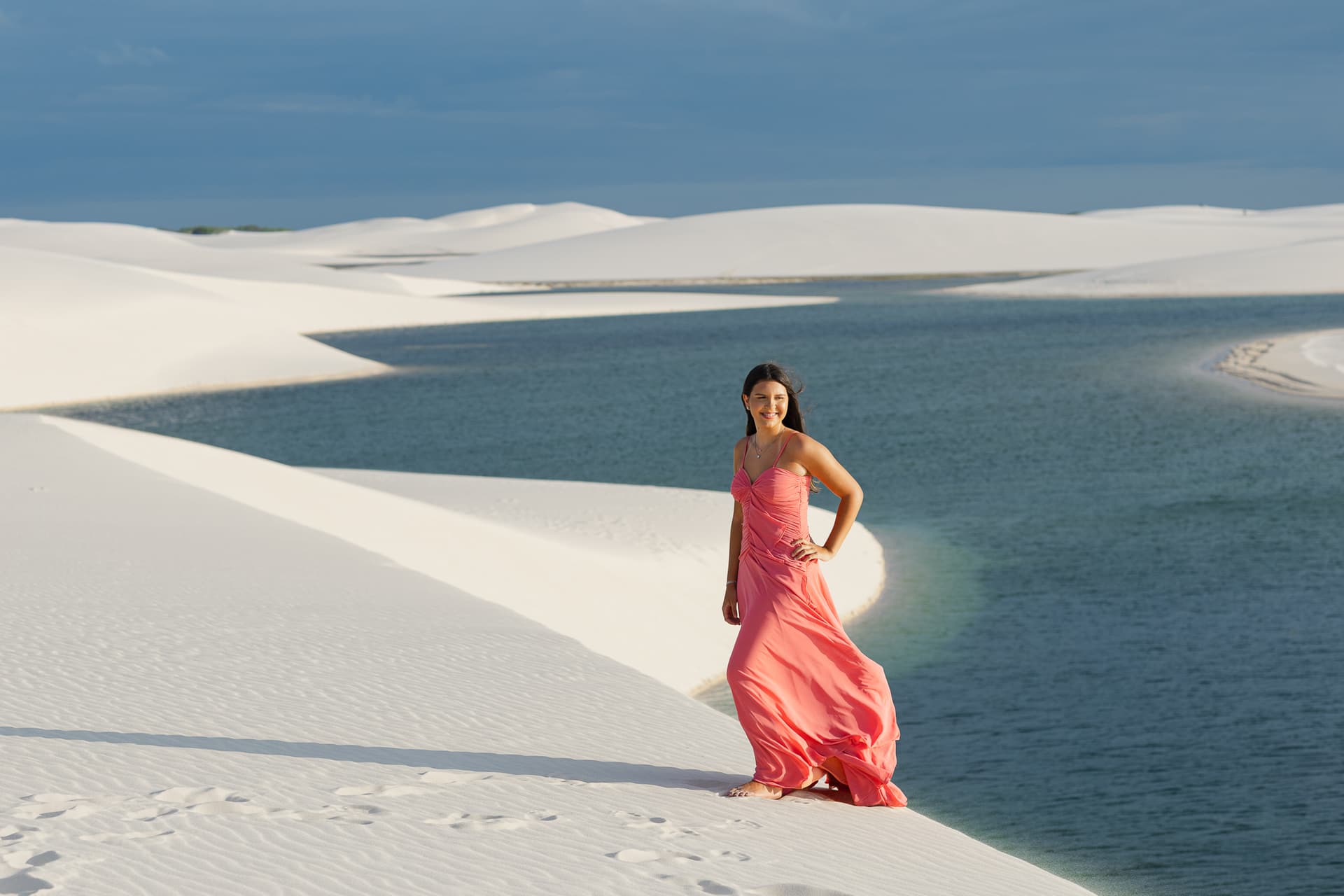 Ana Paula, momento espontâneo do ensaio, Santo Amaro, Lençóis Maranhenses