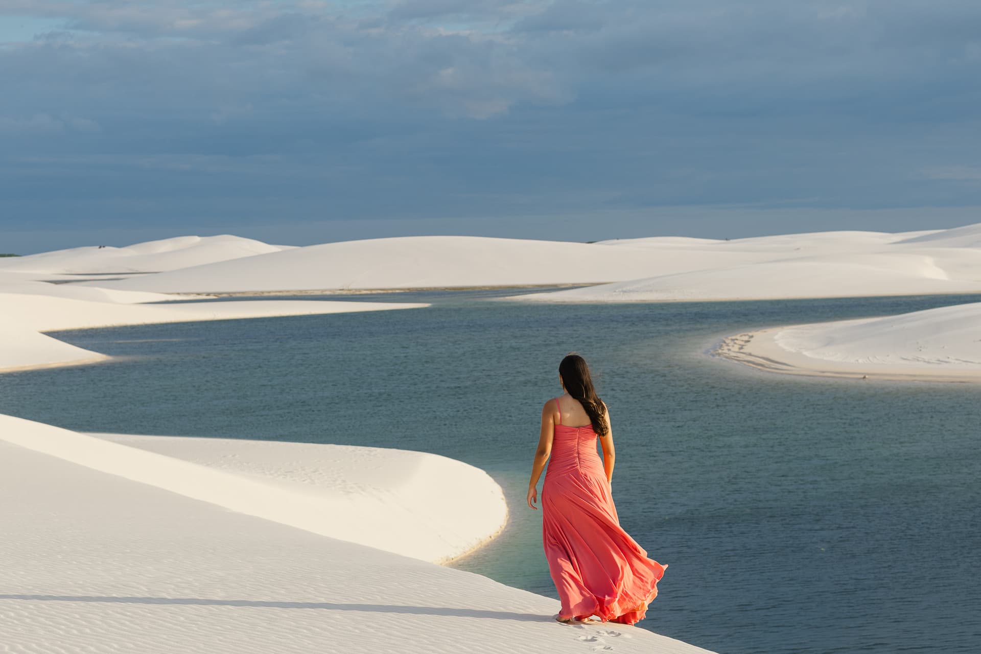 Ana Paula, ensaio fotográfico nas dunas brancas, Santo Amaro, Lençóis Maranhenses