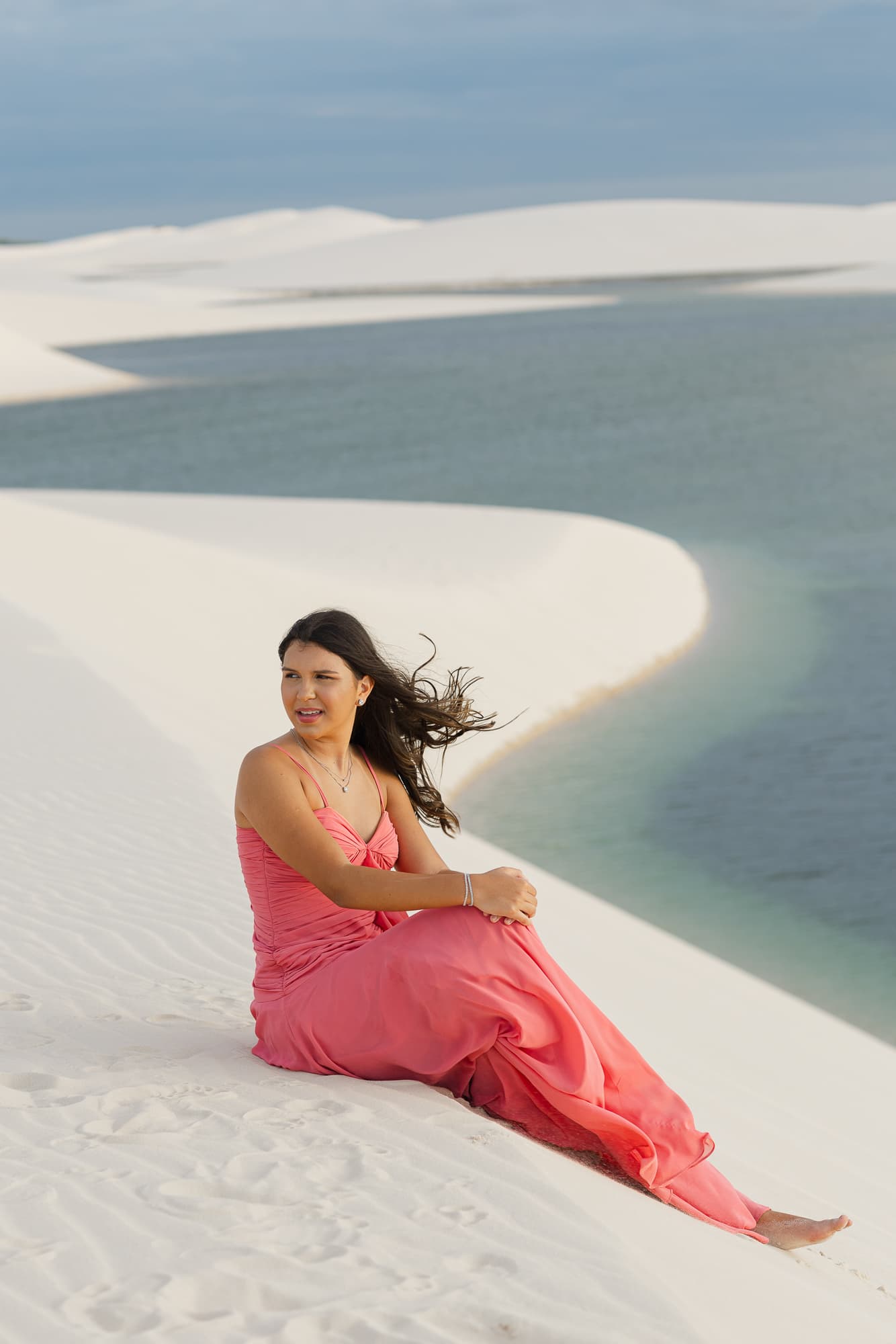 Ana Paula, retrato ao ar livre nos Lençóis, Santo Amaro, Lençóis Maranhenses