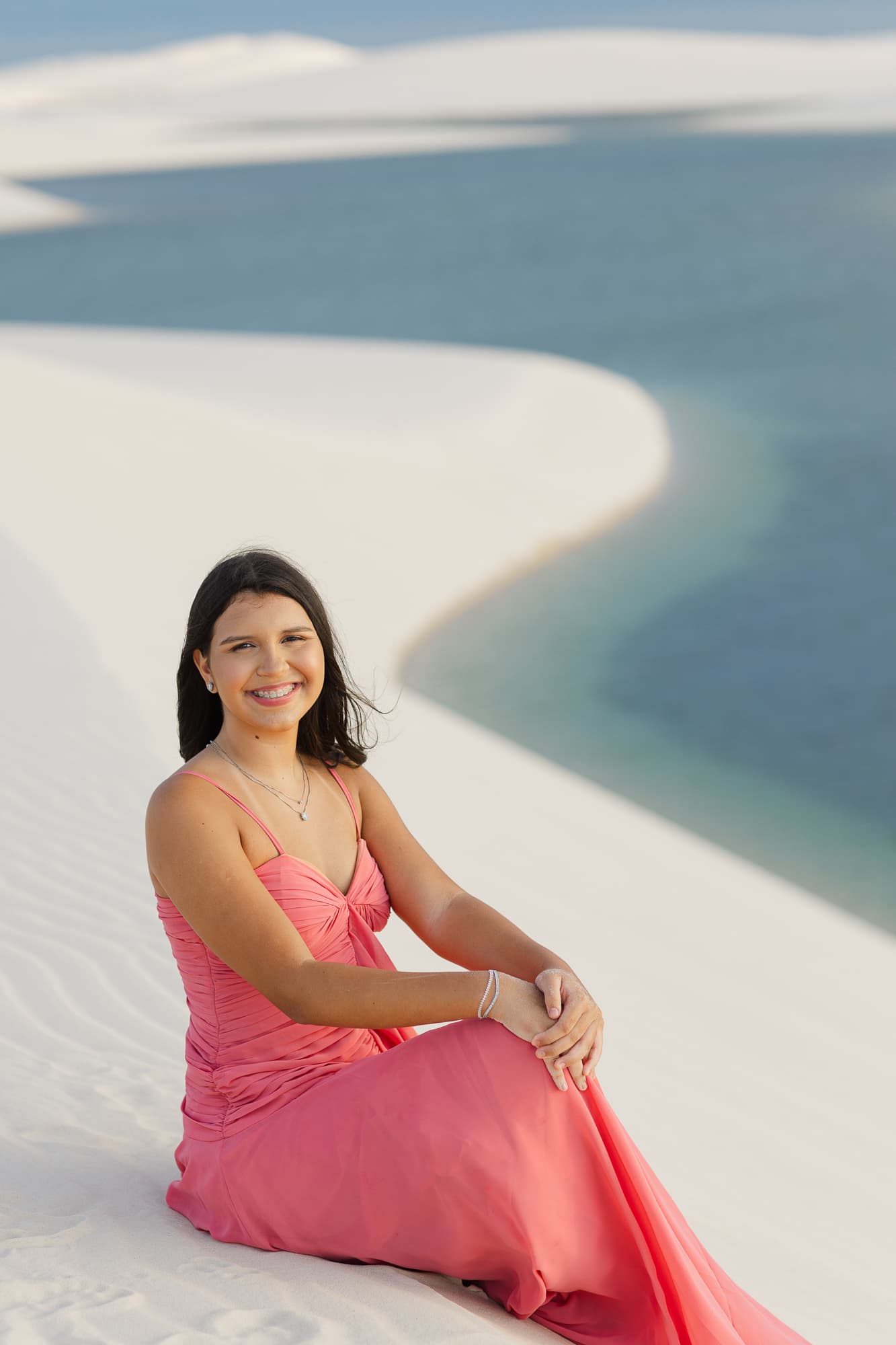 Ana Paula, retrato nas lagoas cristalinas, Santo Amaro, Lençóis Maranhenses