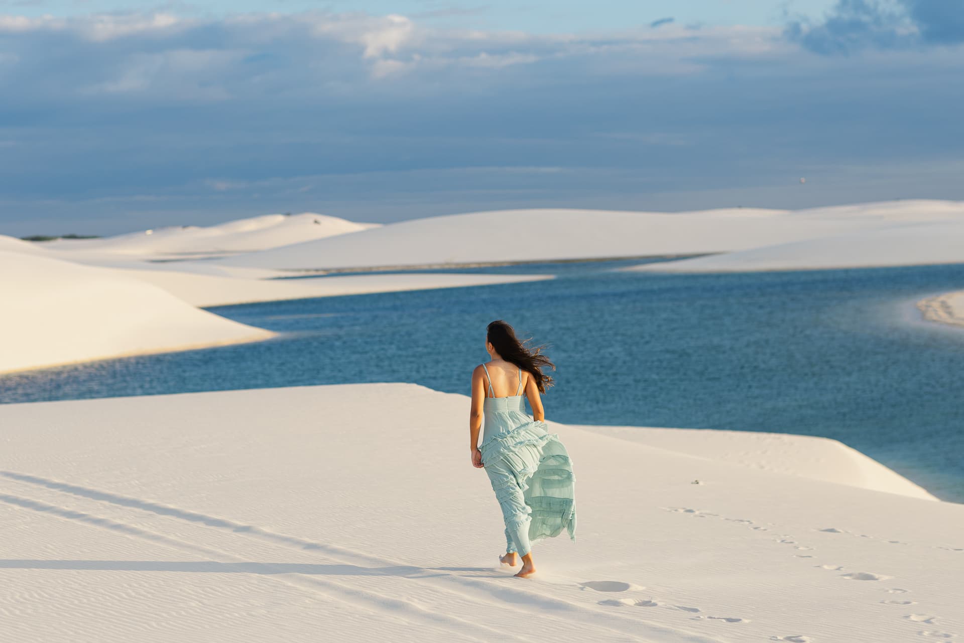 Ana Paula, momento espontâneo do ensaio, Santo Amaro, Lençóis Maranhenses