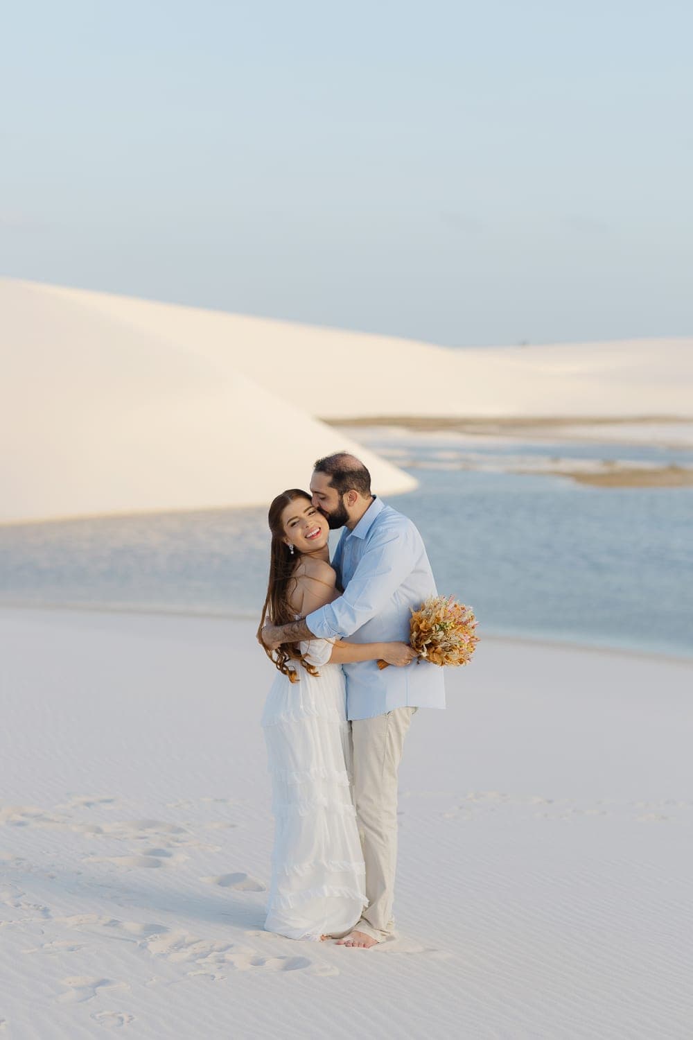 Bethanya e Dyhego, ensaio fotográfico nas dunas brancas, Santo Amaro, Lençóis Maranhenses