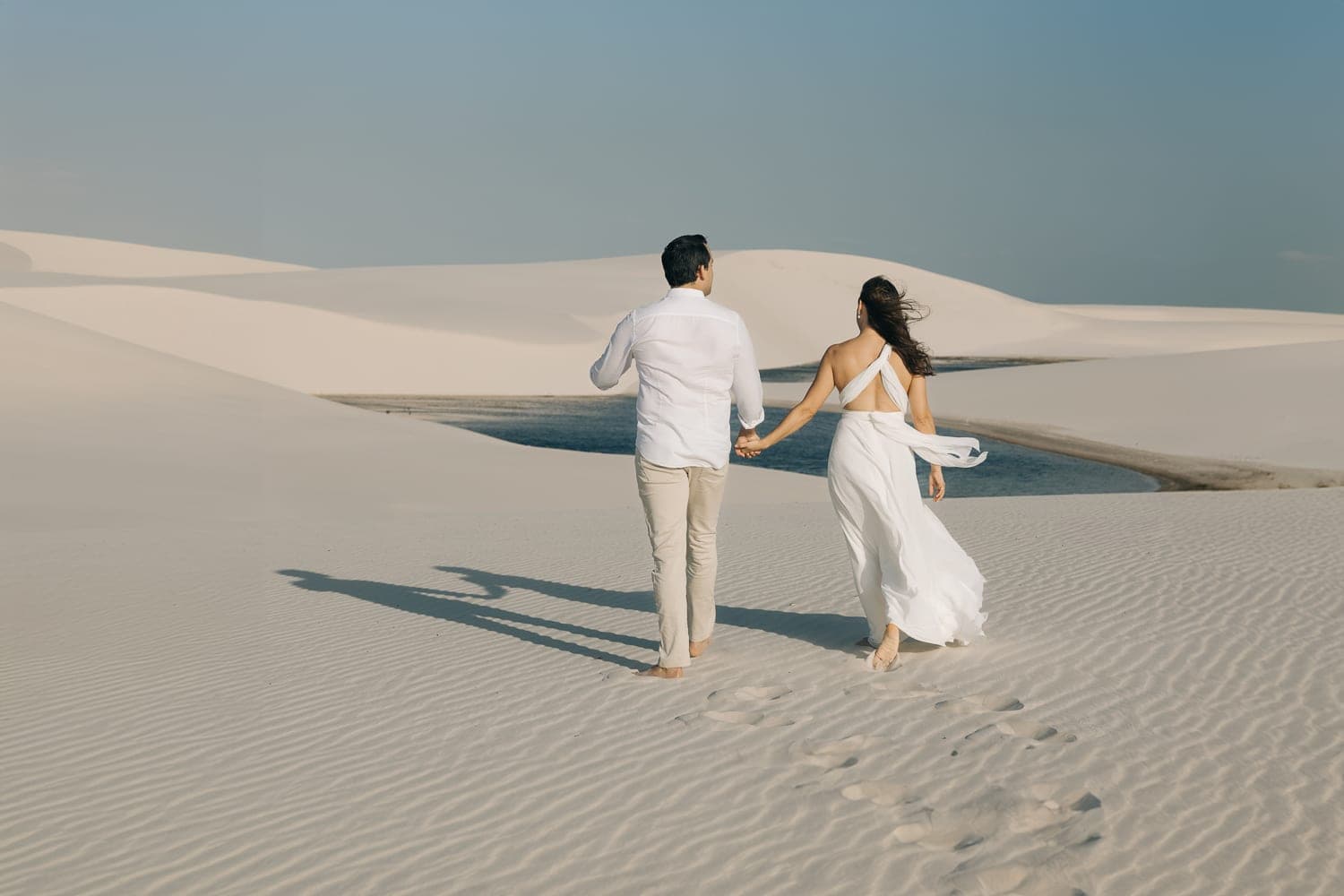 Estefânia e Daniel, close romântico do casal, Santo Amaro, Lençóis Maranhenses