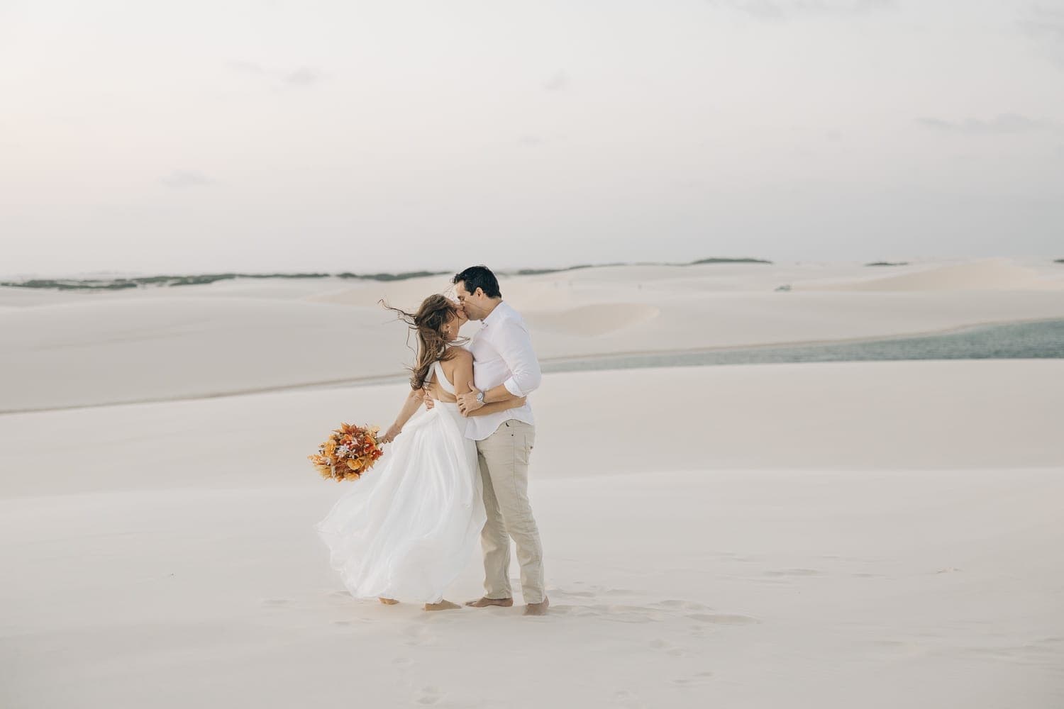 Estefânia e Daniel, ensaio romântico nas dunas, Santo Amaro, Lençóis Maranhenses