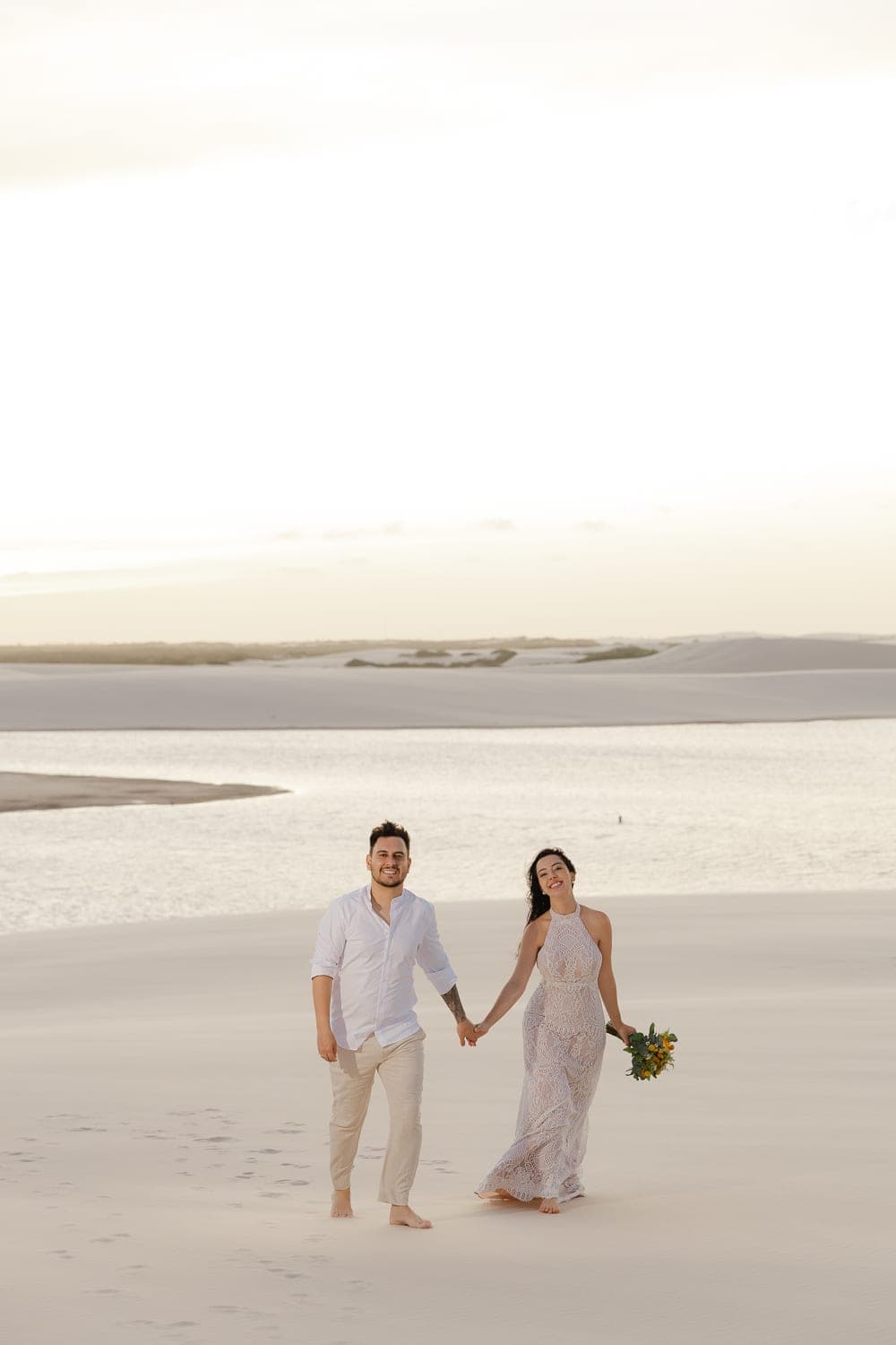 Fernanda e Felipe, close romântico do casal, Barreirinhas, Lençóis Maranhenses