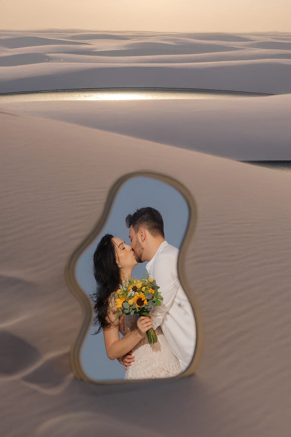 Fernanda e Felipe, ensaio fotográfico nas dunas brancas, Barreirinhas, Lençóis Maranhenses
