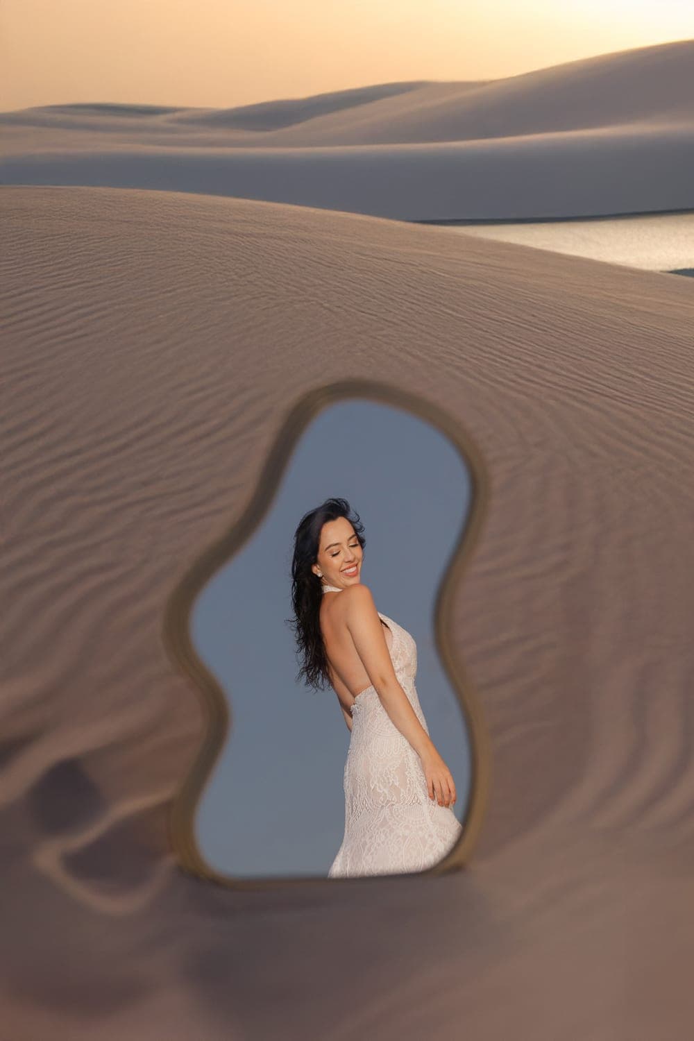 Fernanda e Felipe, momento espontâneo do casal, Barreirinhas, Lençóis Maranhenses
