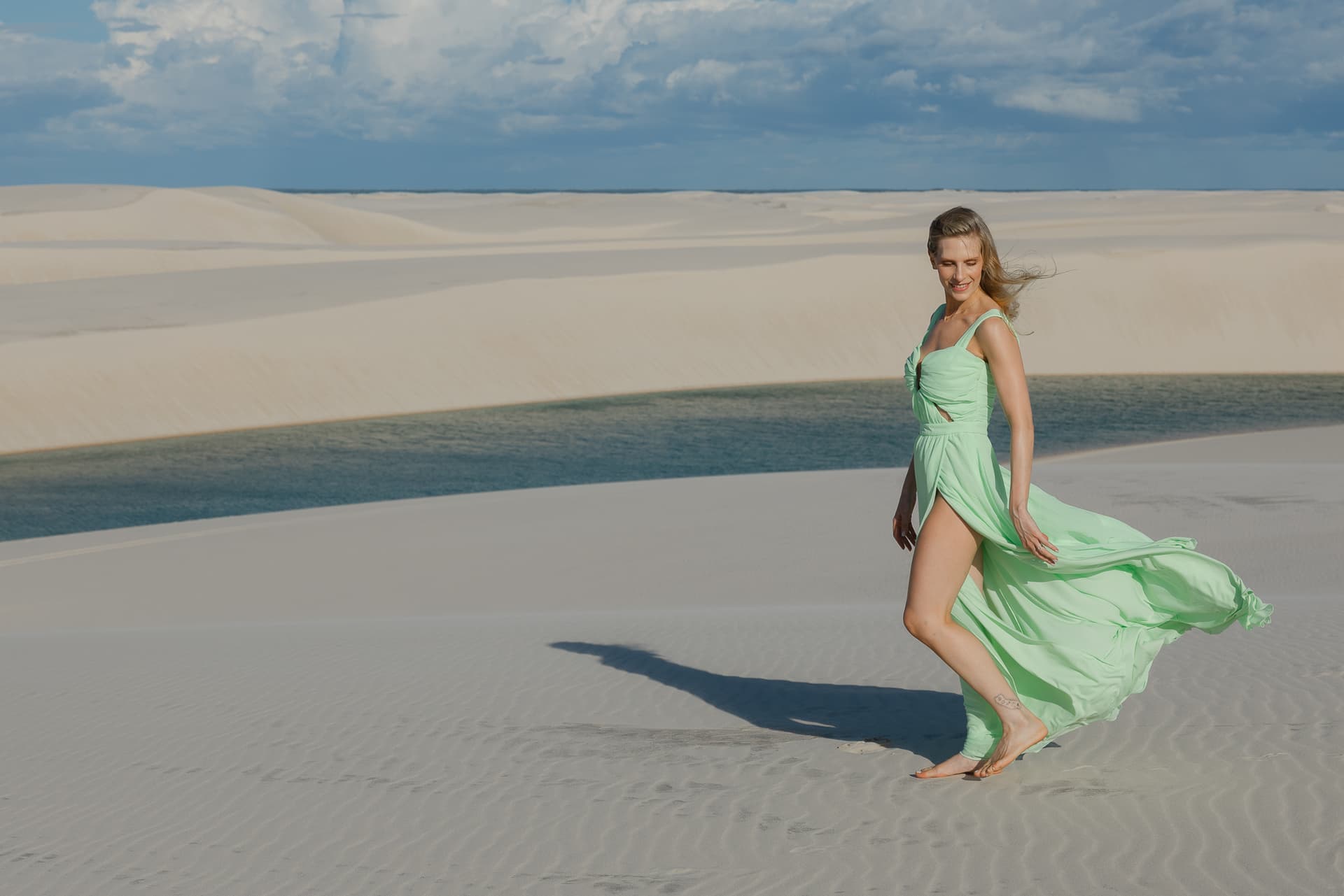 Isabella e Matheus, momento espontâneo do casal, Atins, Lençóis Maranhenses