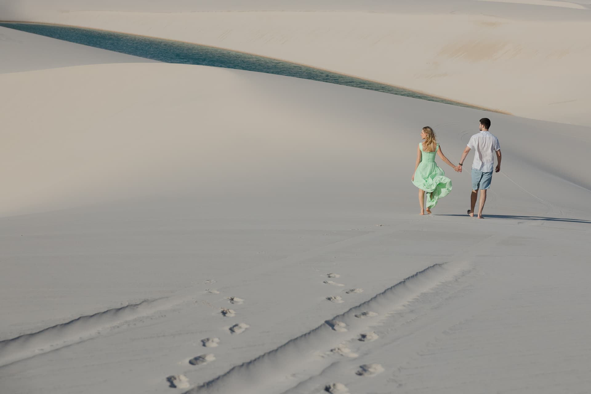 Isabella e Matheus, retrato nas lagoas cristalinas, Atins, Lençóis Maranhenses