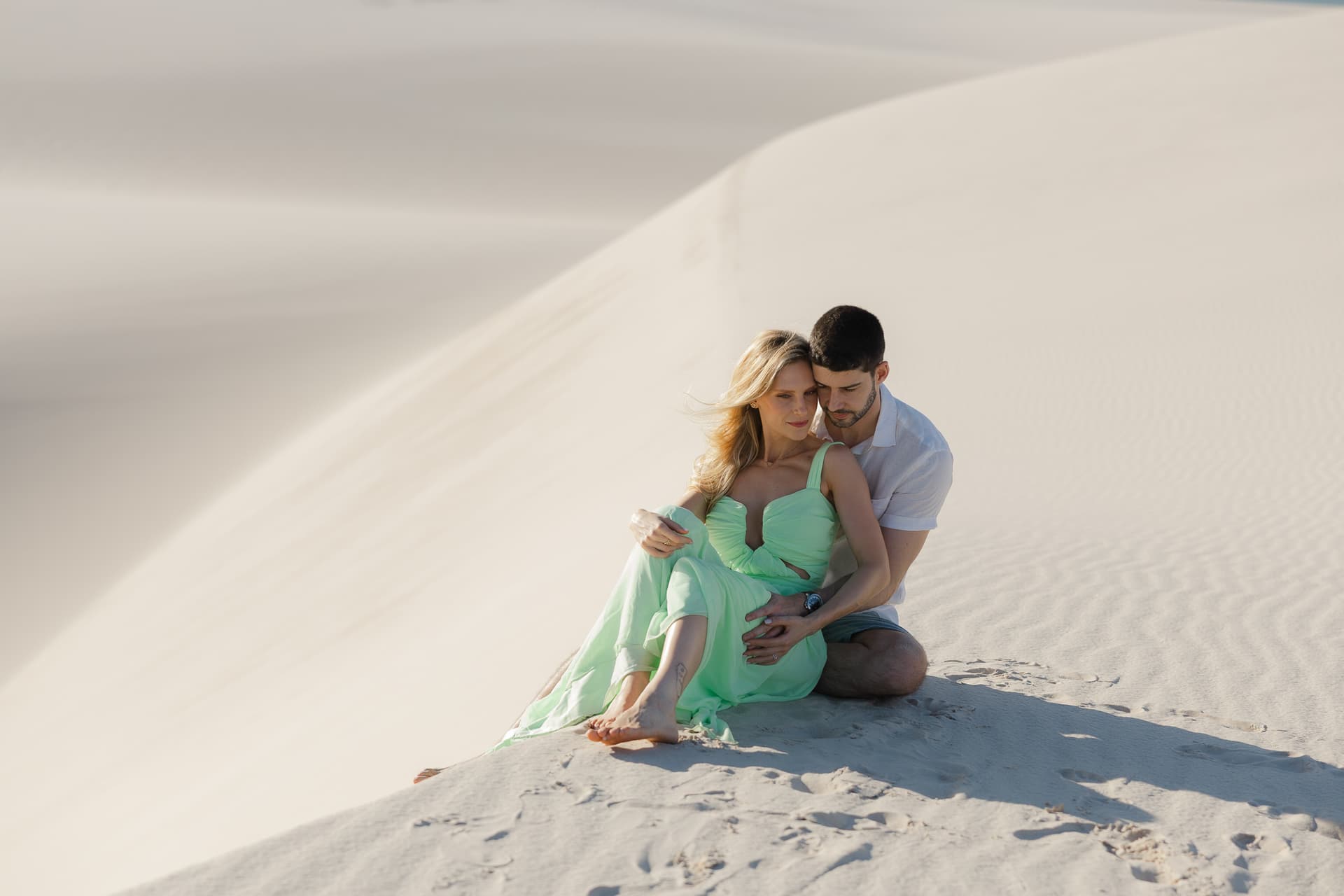 Isabella e Matheus, casal nas lagoas azuis, Atins, Lençóis Maranhenses