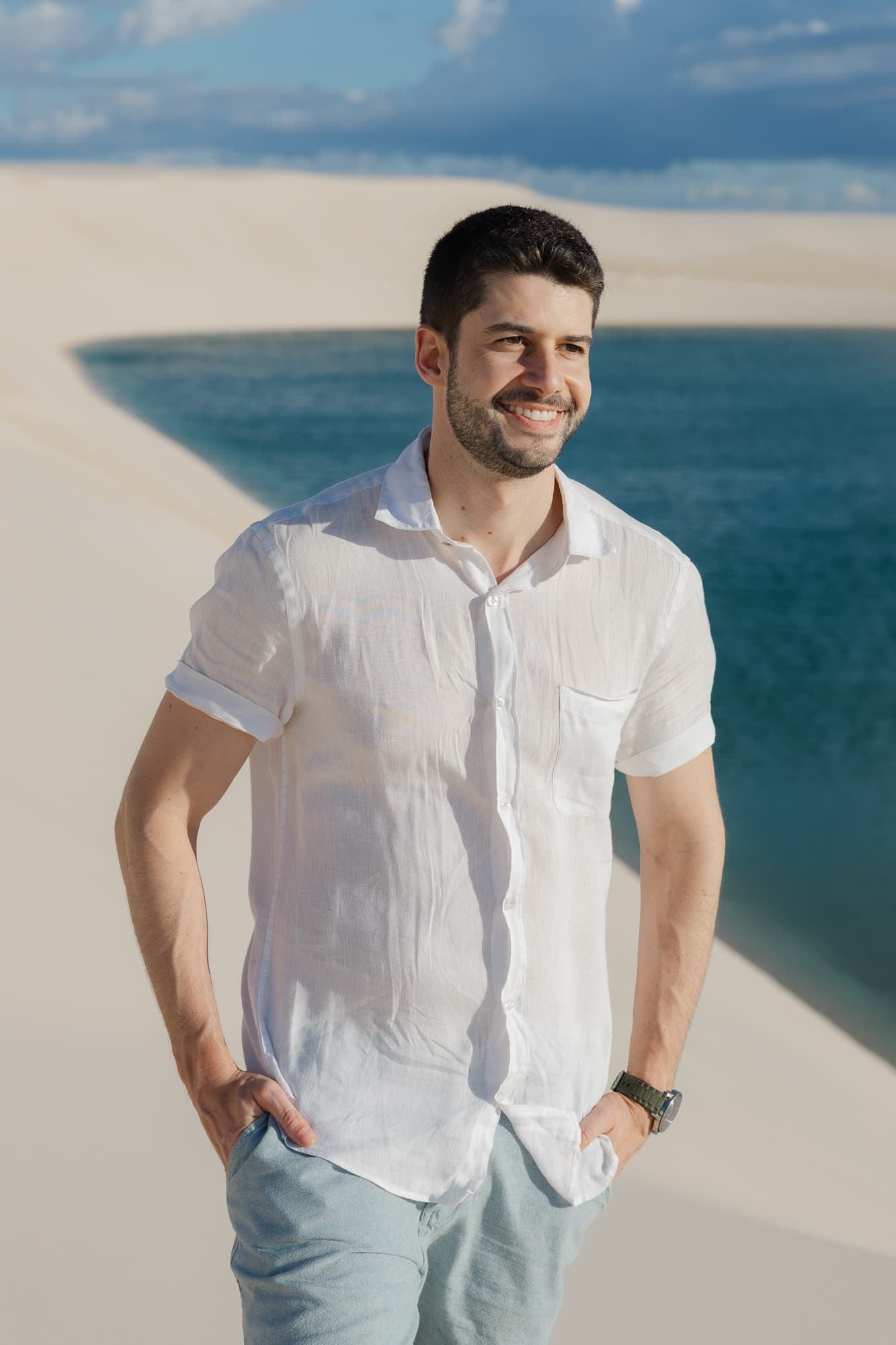 Isabella e Matheus, momento de cumplicidade nas dunas, Atins, Lençóis Maranhenses