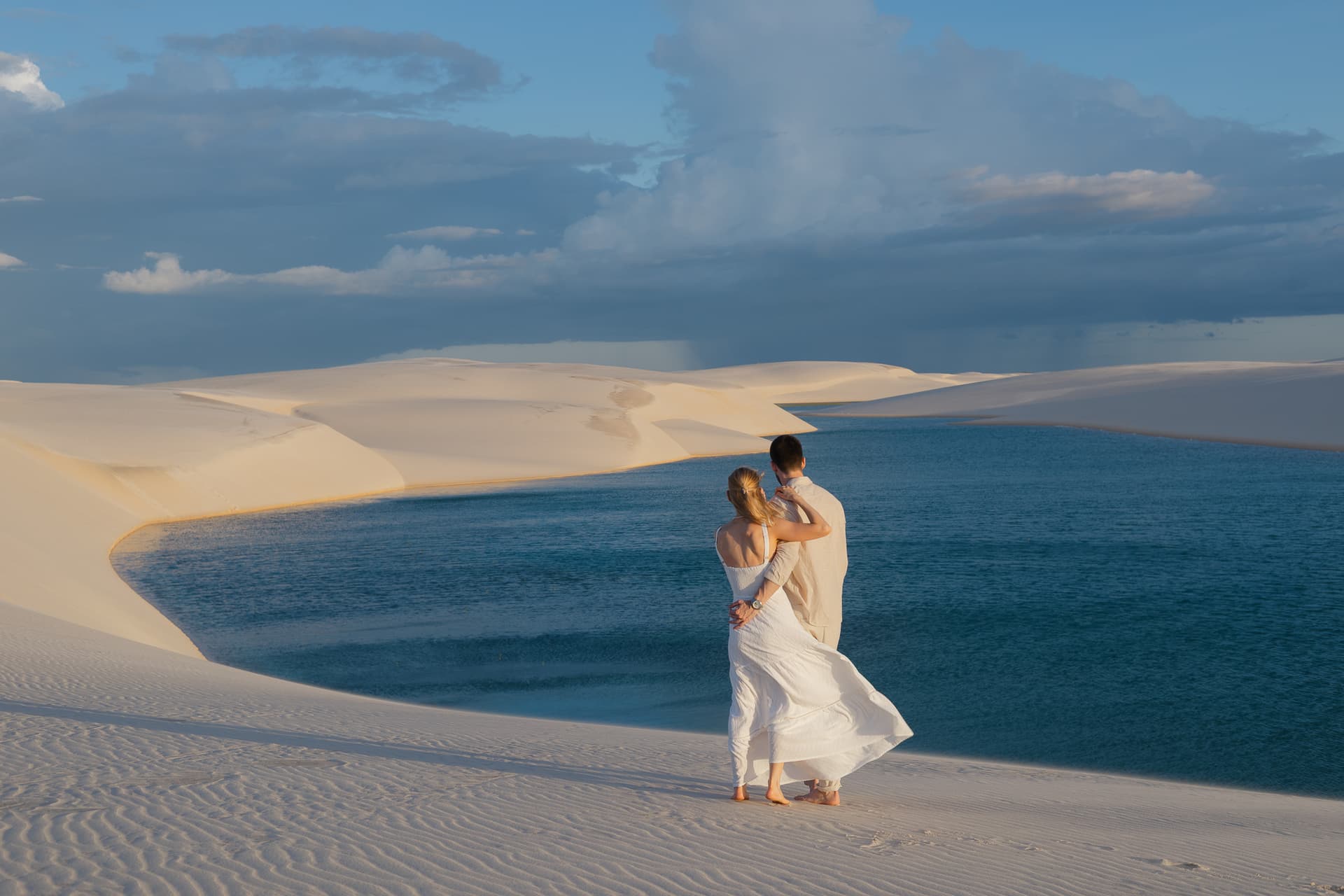 Isabella e Matheus, close romântico do casal, Atins, Lençóis Maranhenses