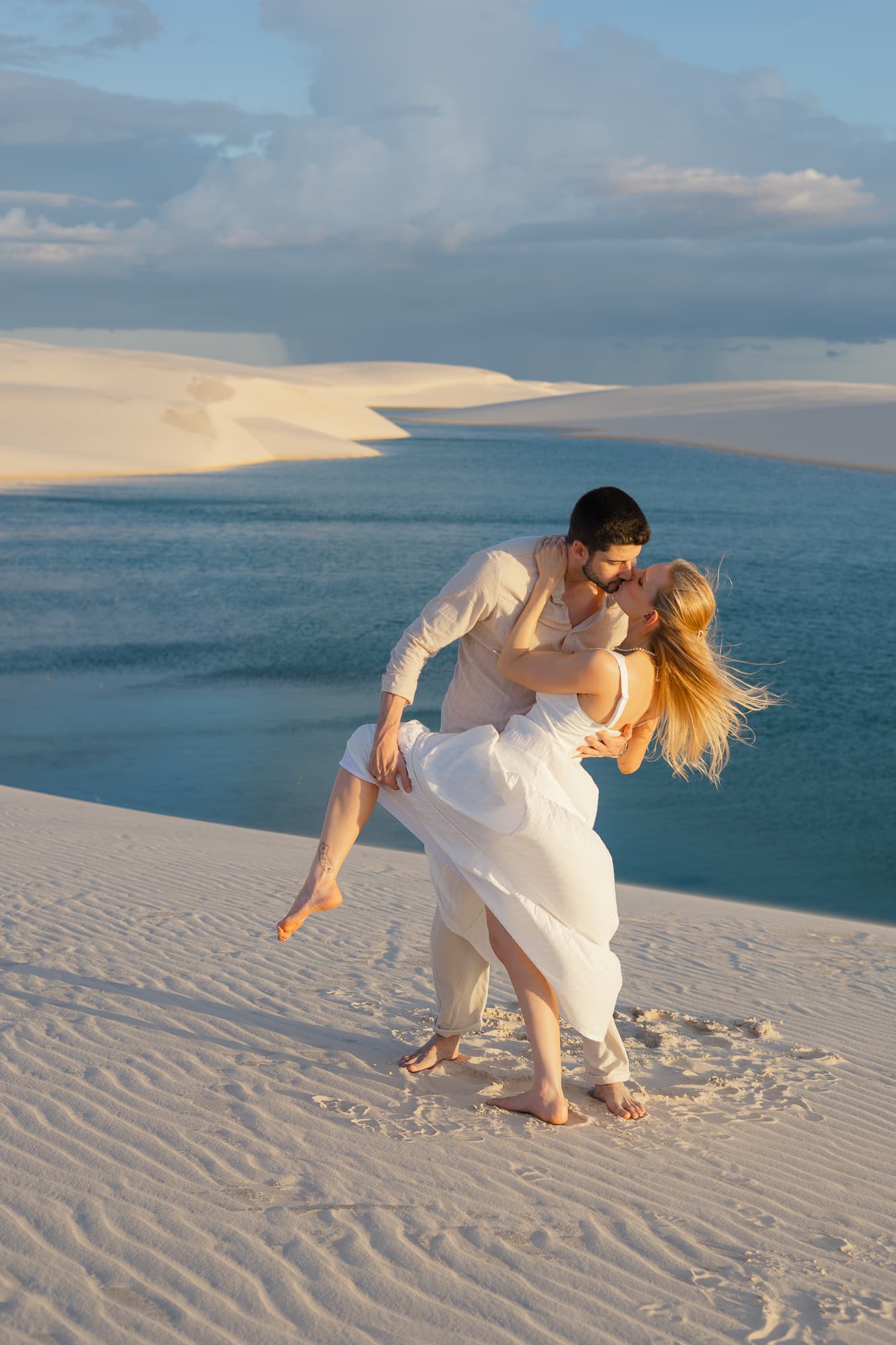 Isabella e Matheus, ensaio fotográfico nas dunas brancas, Atins, Lençóis Maranhenses
