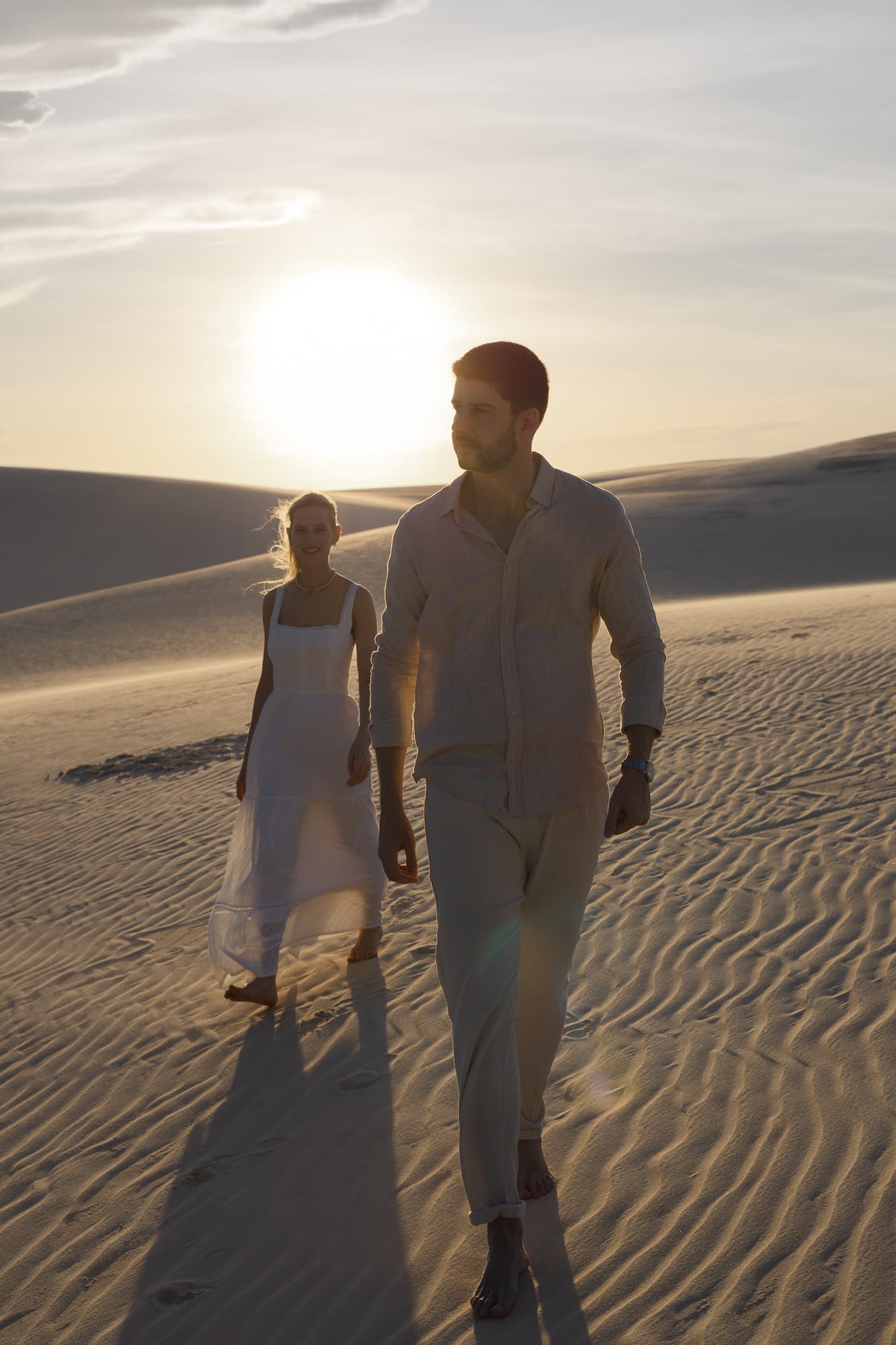 Isabella e Matheus, momento espontâneo do casal, Atins, Lençóis Maranhenses