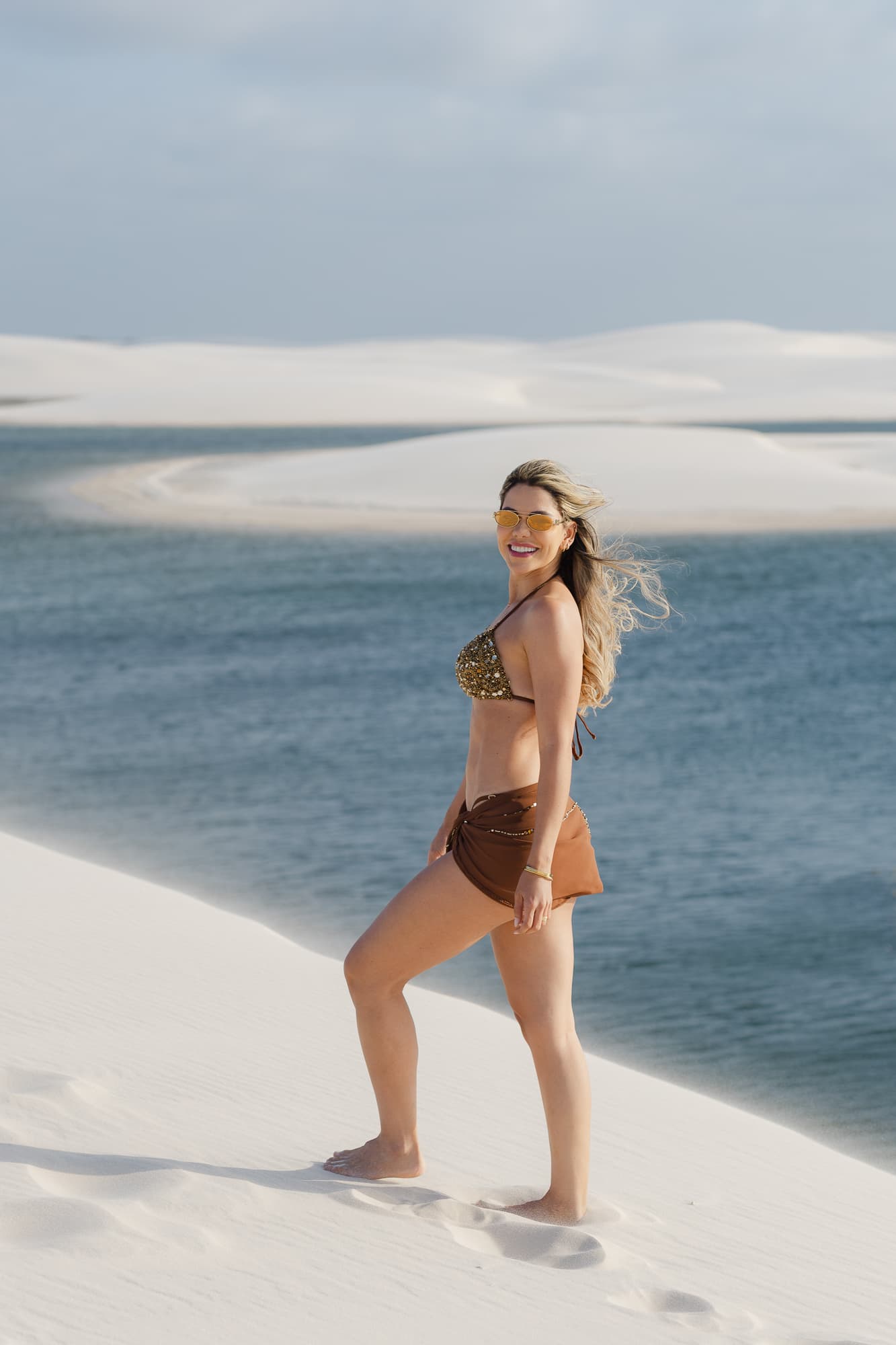 Jéssica e Vitor, retrato nas lagoas cristalinas, Santo Amaro, Lençóis Maranhenses