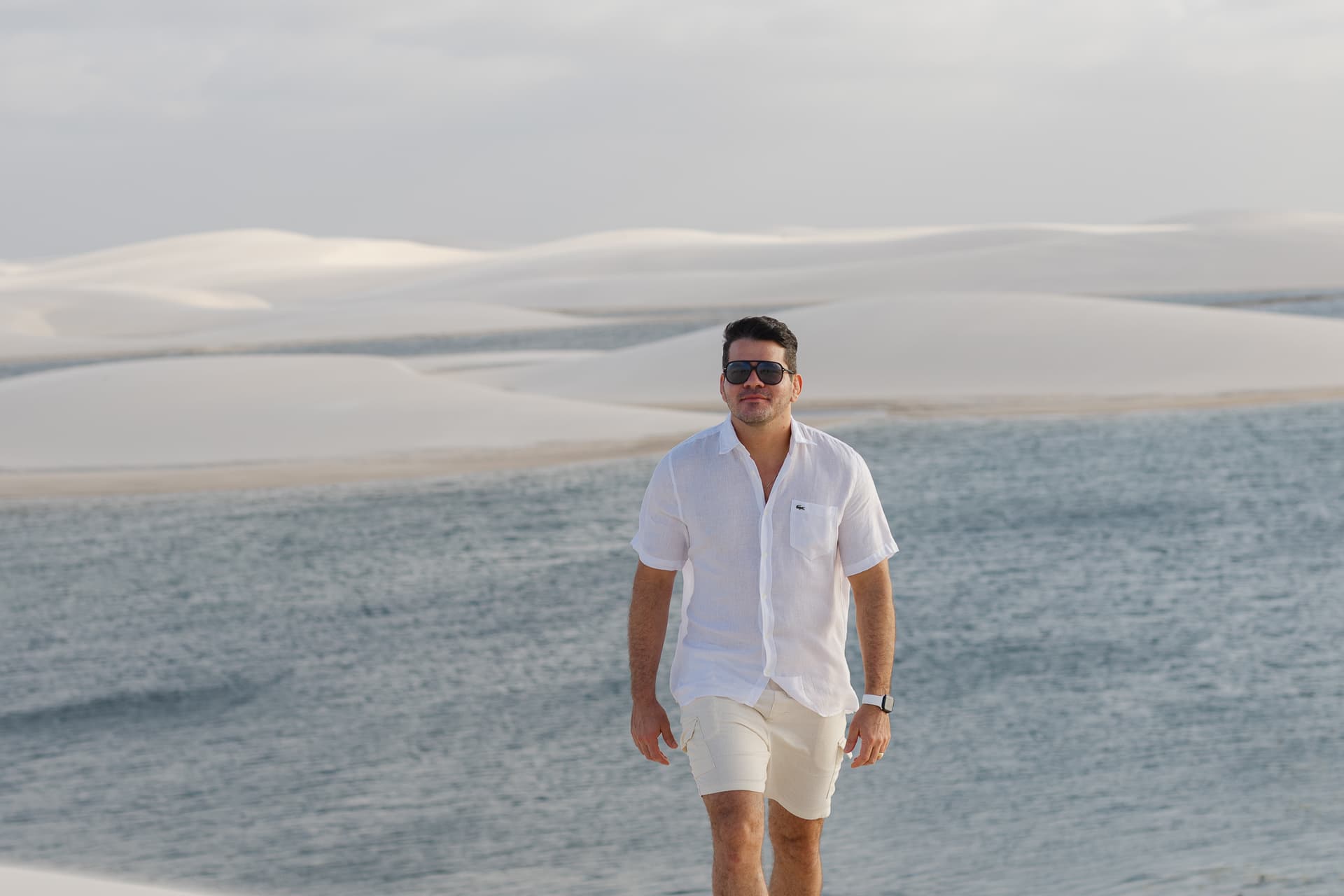 Jéssica e Vitor, ensaio fotográfico nas dunas brancas, Santo Amaro, Lençóis Maranhenses