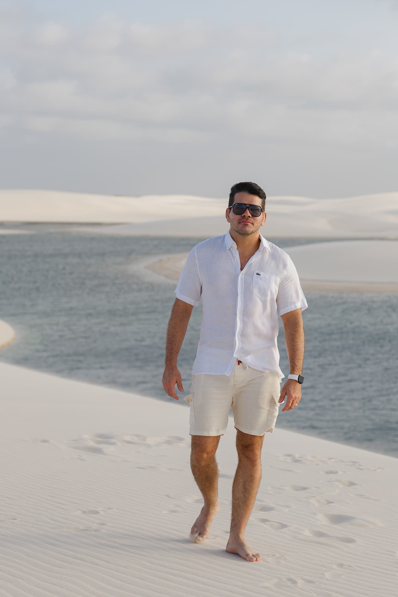 Jéssica e Vitor, momento espontâneo do casal, Santo Amaro, Lençóis Maranhenses