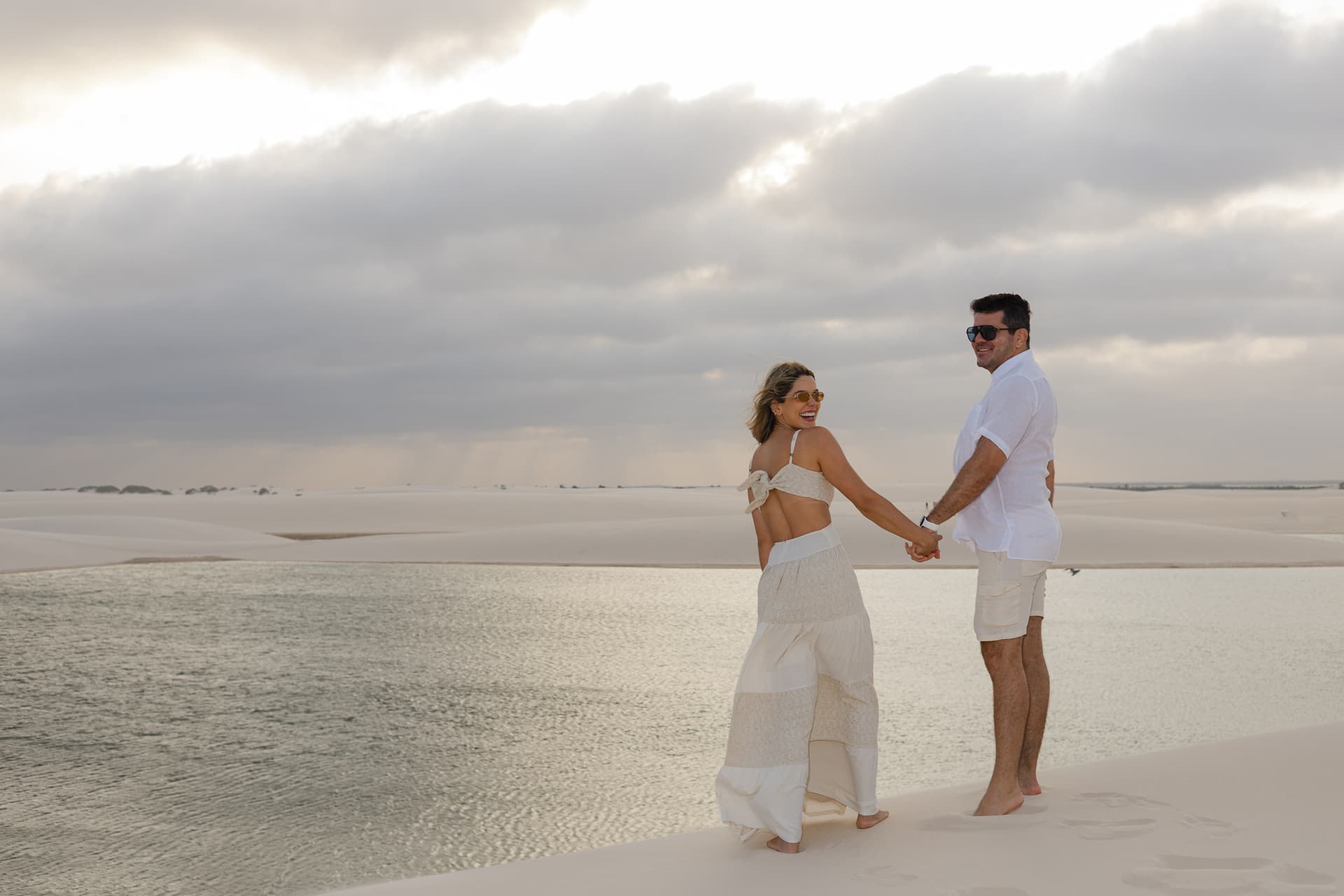Jéssica e Vitor, ensaio romântico nas dunas, Santo Amaro, Lençóis Maranhenses