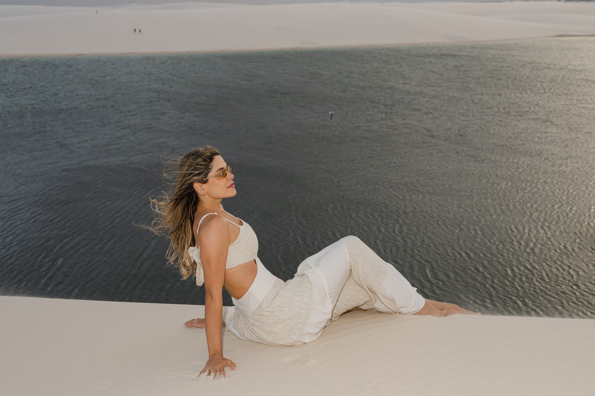 Jéssica e Vitor, ensaio fotográfico nas dunas brancas, Santo Amaro, Lençóis Maranhenses
