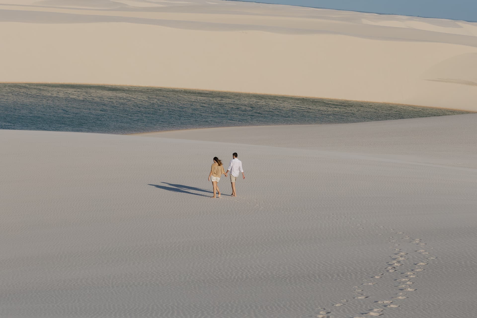 Júlia e Guilherme, ensaio fotográfico nas dunas brancas, Atins, Lençóis Maranhenses
