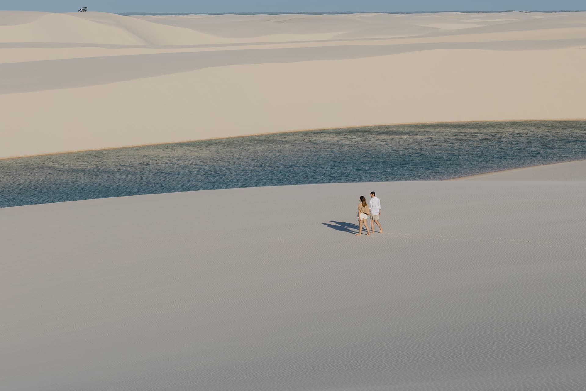 Júlia e Guilherme, momento espontâneo do casal, Atins, Lençóis Maranhenses