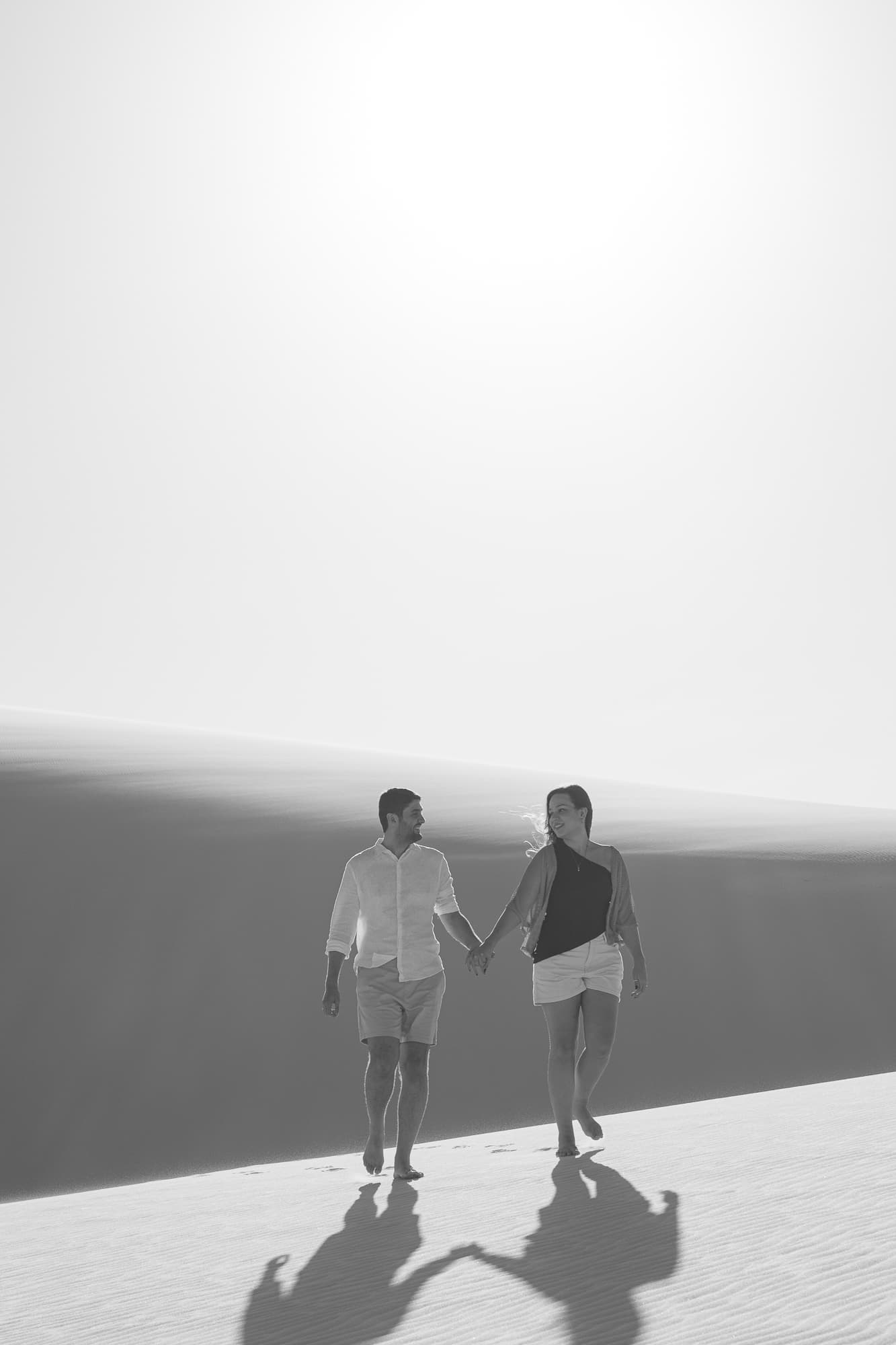 Júlia e Guilherme, ensaio fotográfico nas dunas brancas, Atins, Lençóis Maranhenses
