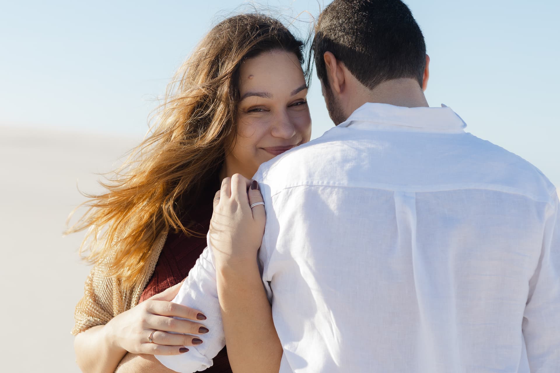 Júlia e Guilherme, retrato ao ar livre nos Lençóis, Atins, Lençóis Maranhenses