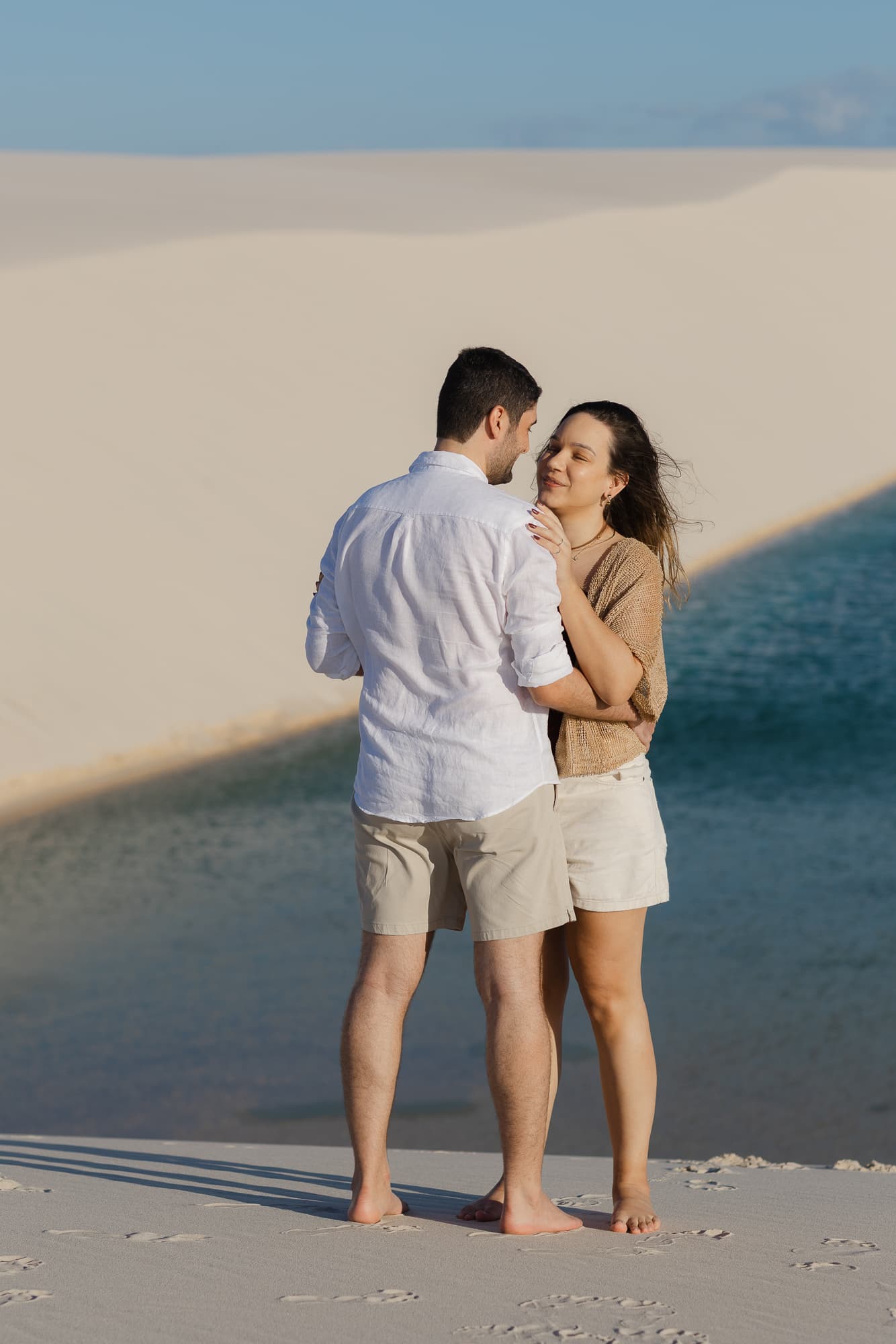Júlia e Guilherme, ensaio fotográfico nas dunas brancas, Atins, Lençóis Maranhenses