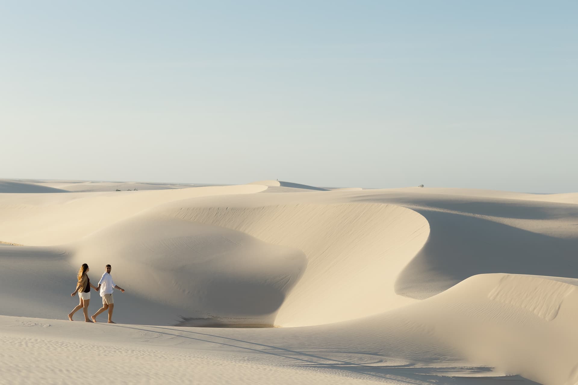 Júlia e Guilherme, casal nas lagoas azuis, Atins, Lençóis Maranhenses