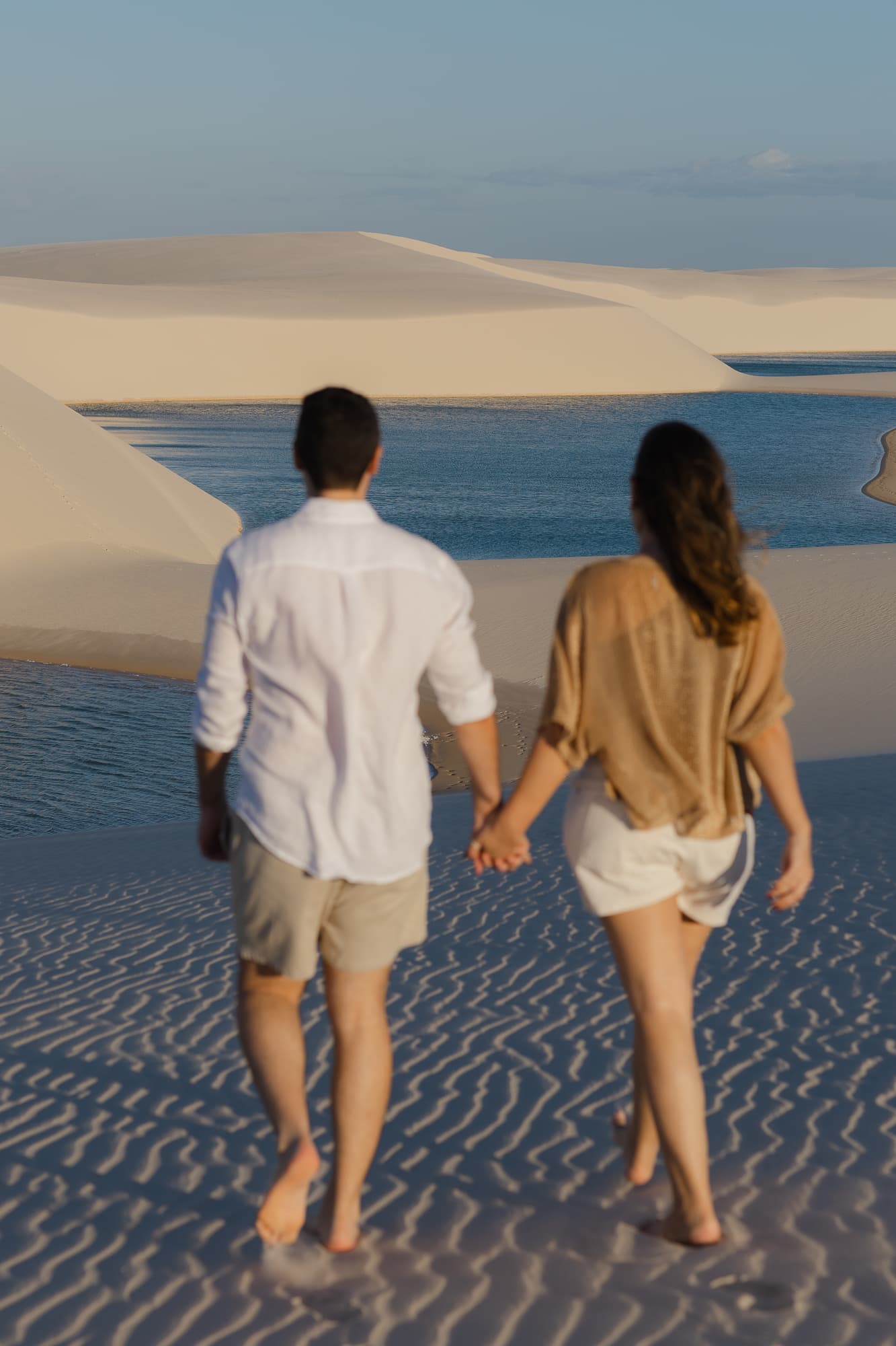 Júlia e Guilherme, momento espontâneo do casal, Atins, Lençóis Maranhenses