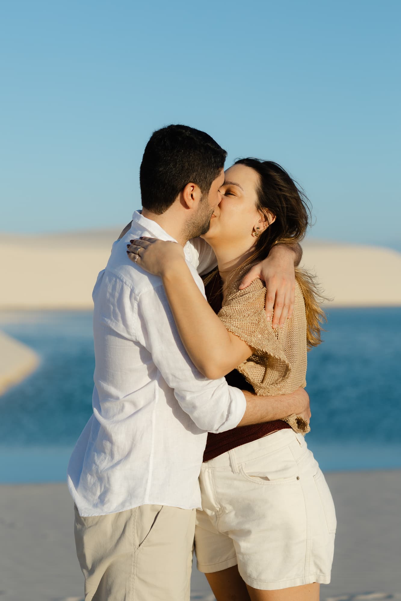 Júlia e Guilherme, momento espontâneo do casal, Atins, Lençóis Maranhenses
