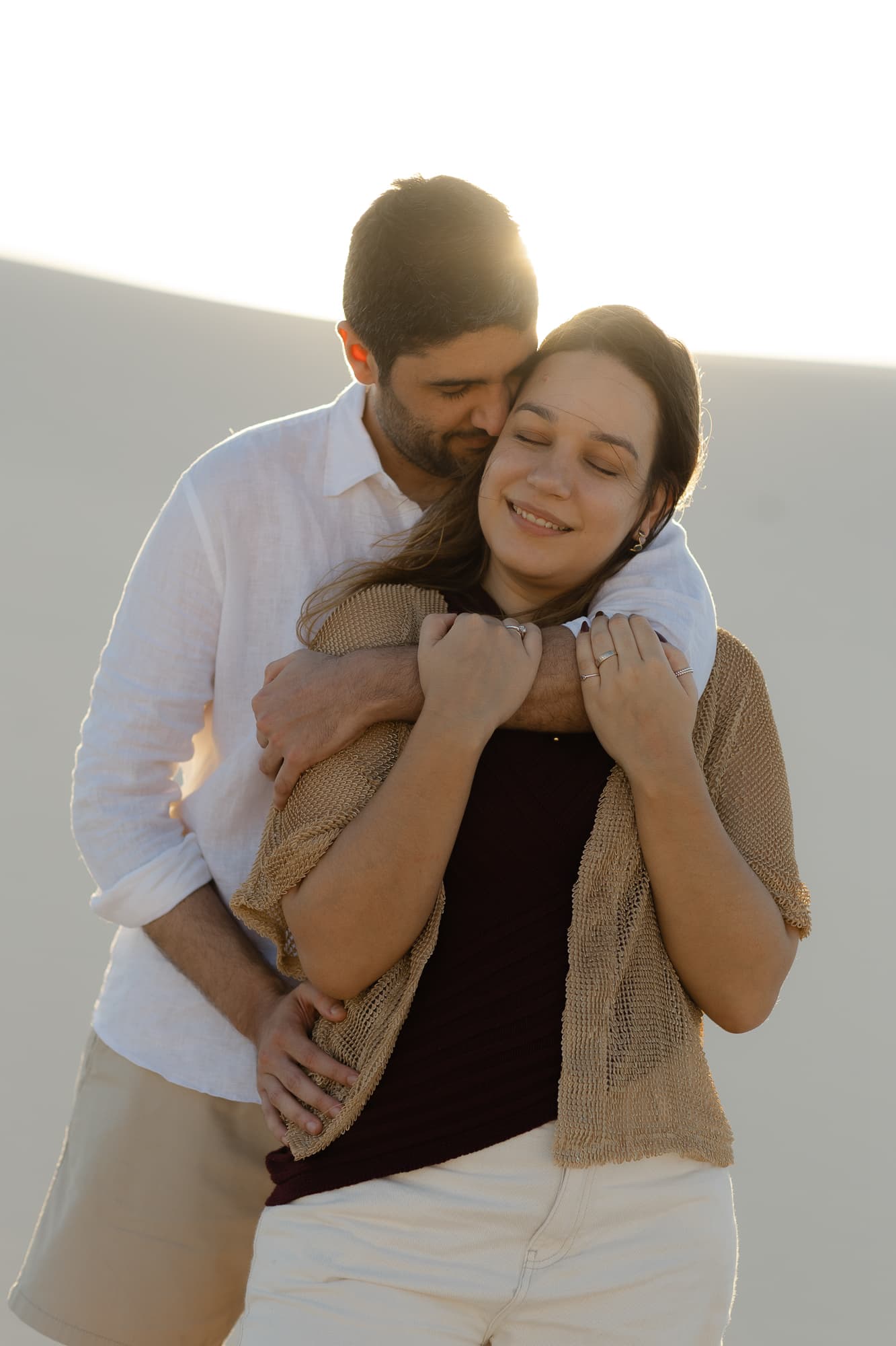 Júlia e Guilherme, close romântico do casal, Atins, Lençóis Maranhenses
