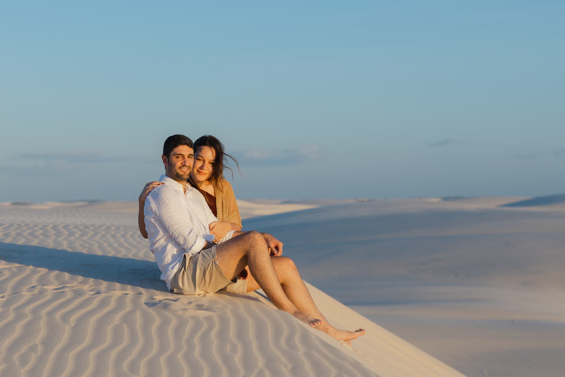 Júlia e Guilherme, ensaio fotográfico nas dunas brancas, Atins, Lençóis Maranhenses