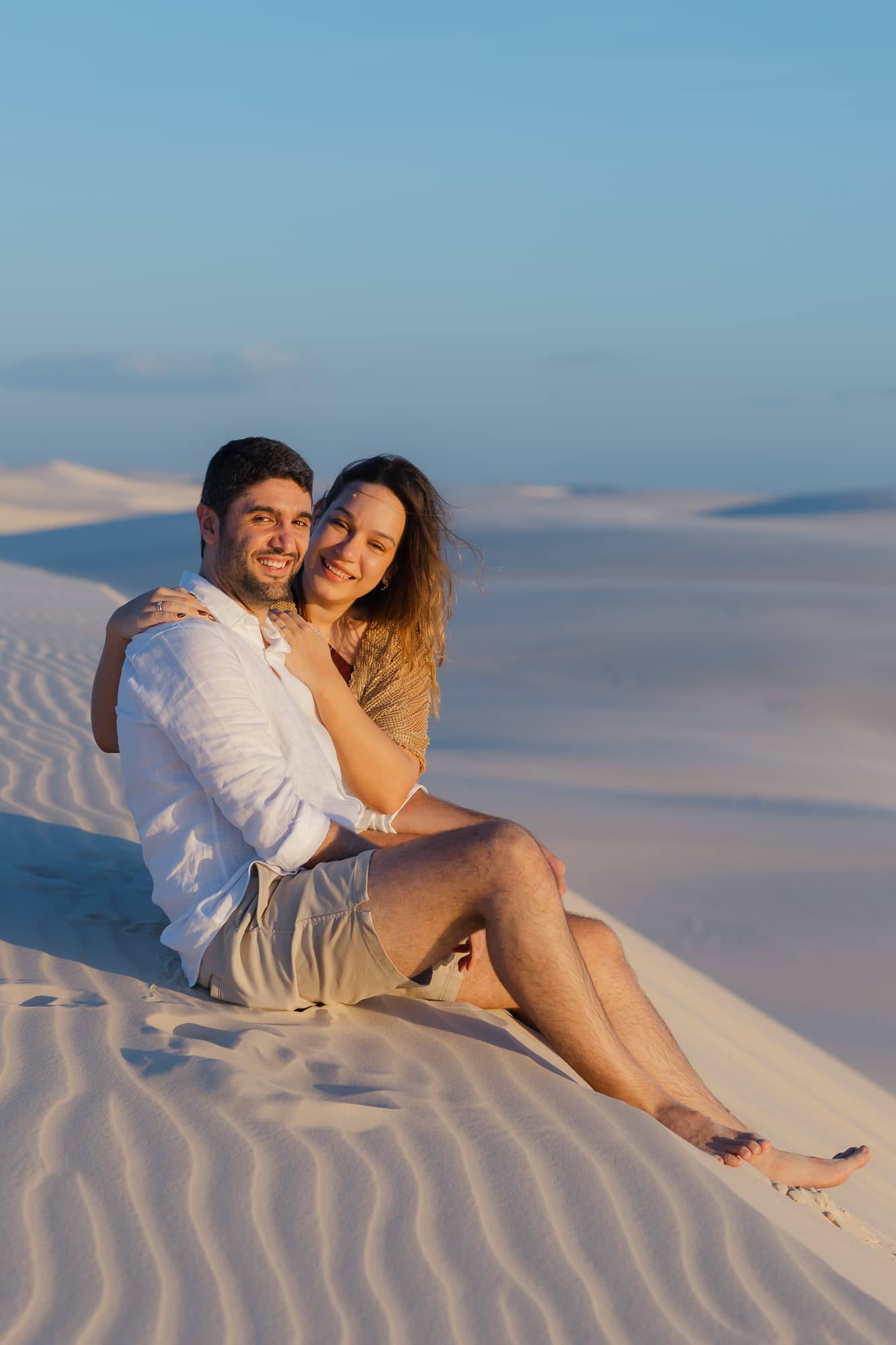 Júlia e Guilherme, momento espontâneo do casal, Atins, Lençóis Maranhenses