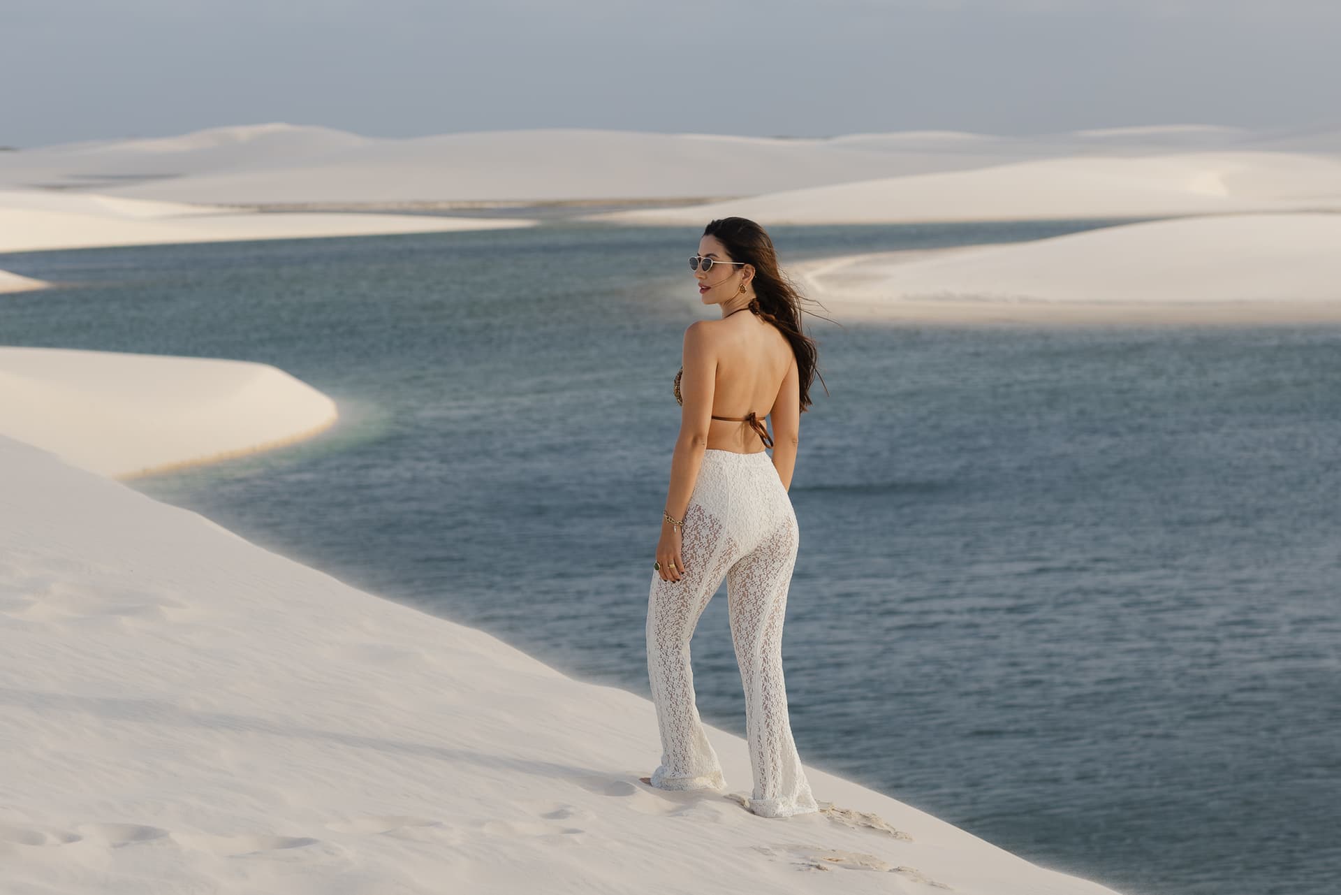 Lívia e José, close romântico do casal, Santo Amaro, Lençóis Maranhenses