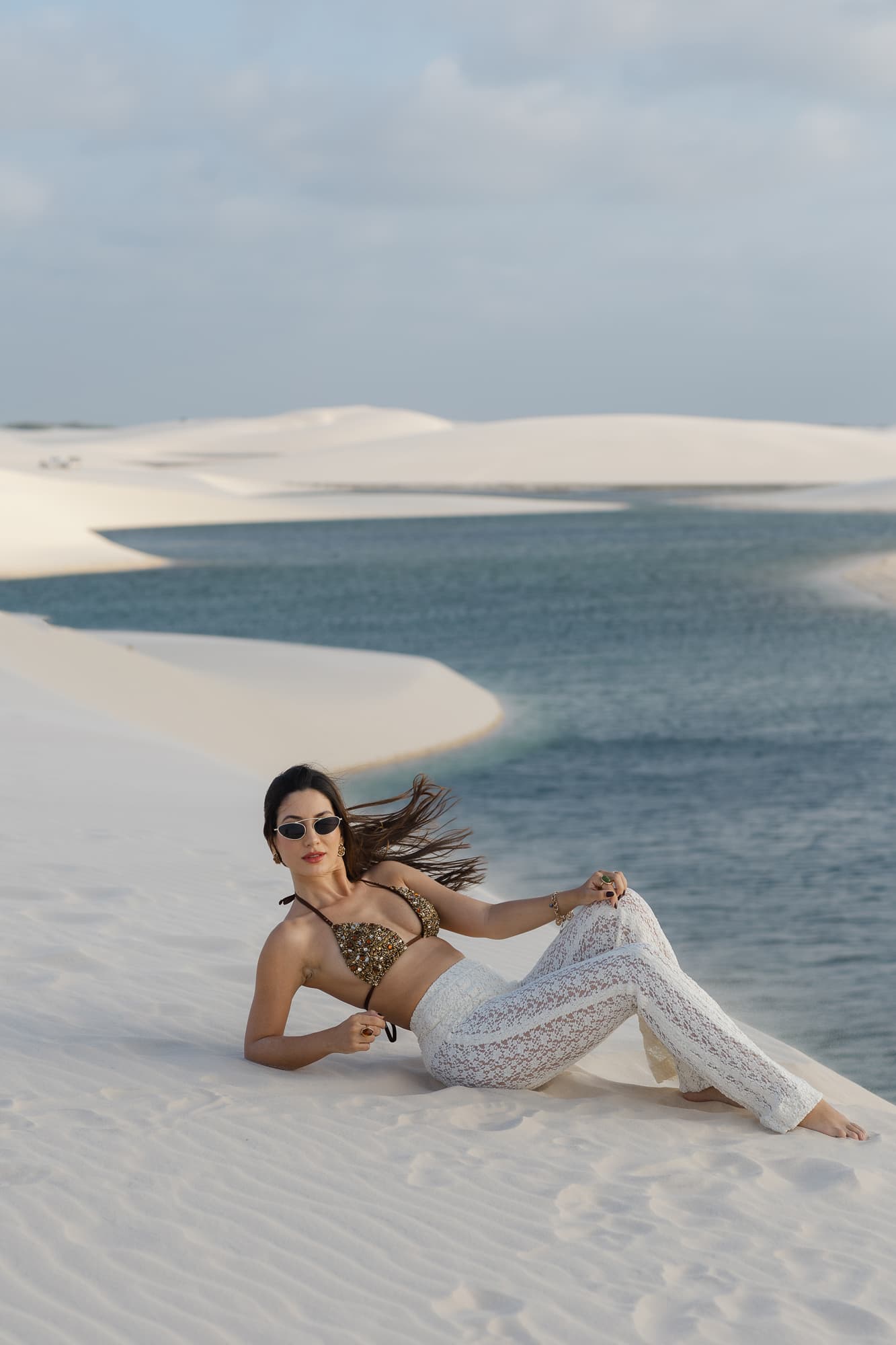 Lívia e José, retrato ao ar livre nos Lençóis, Santo Amaro, Lençóis Maranhenses