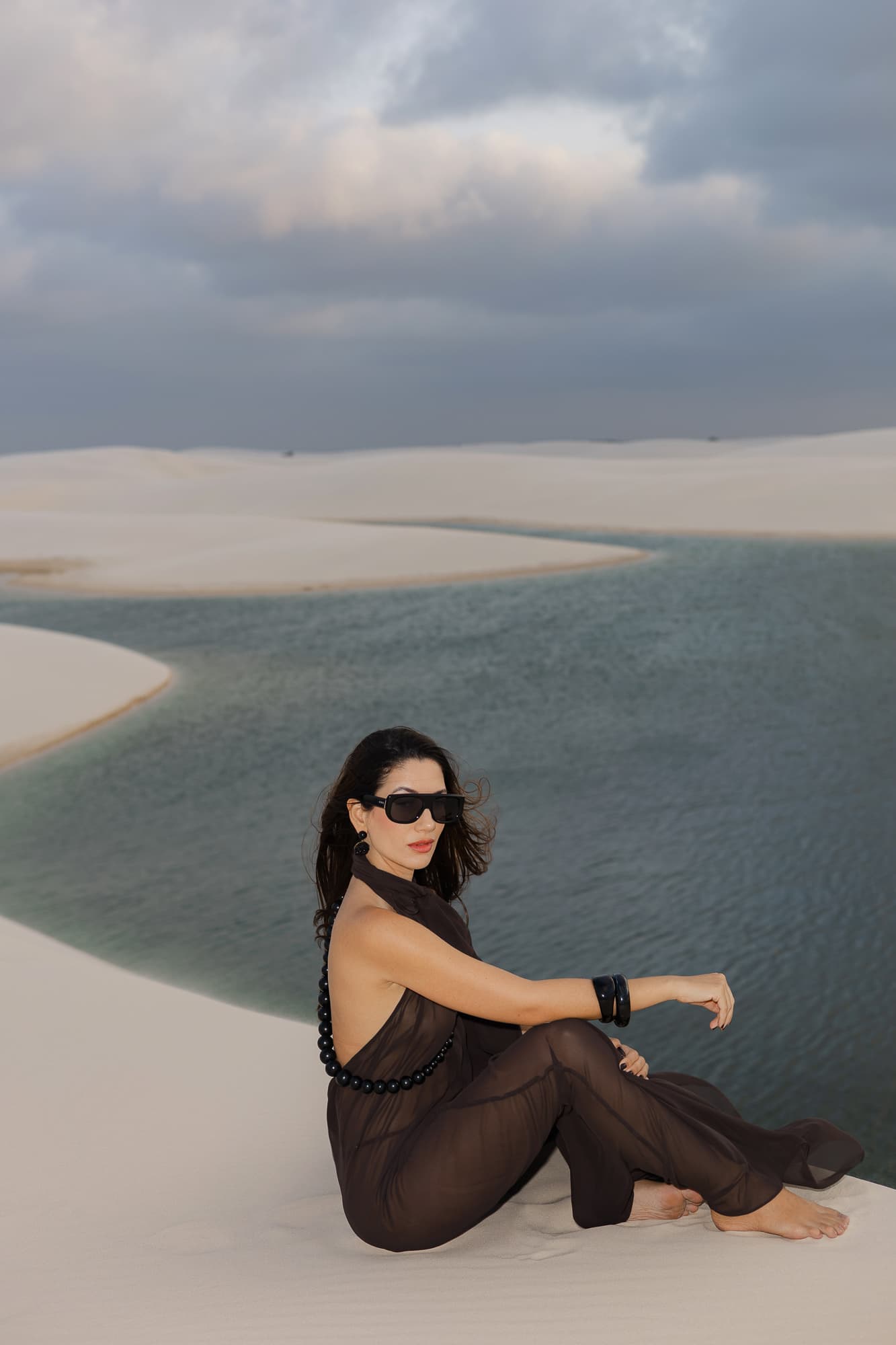 Lívia e José, beijo ao pôr do sol nas dunas, Santo Amaro, Lençóis Maranhenses