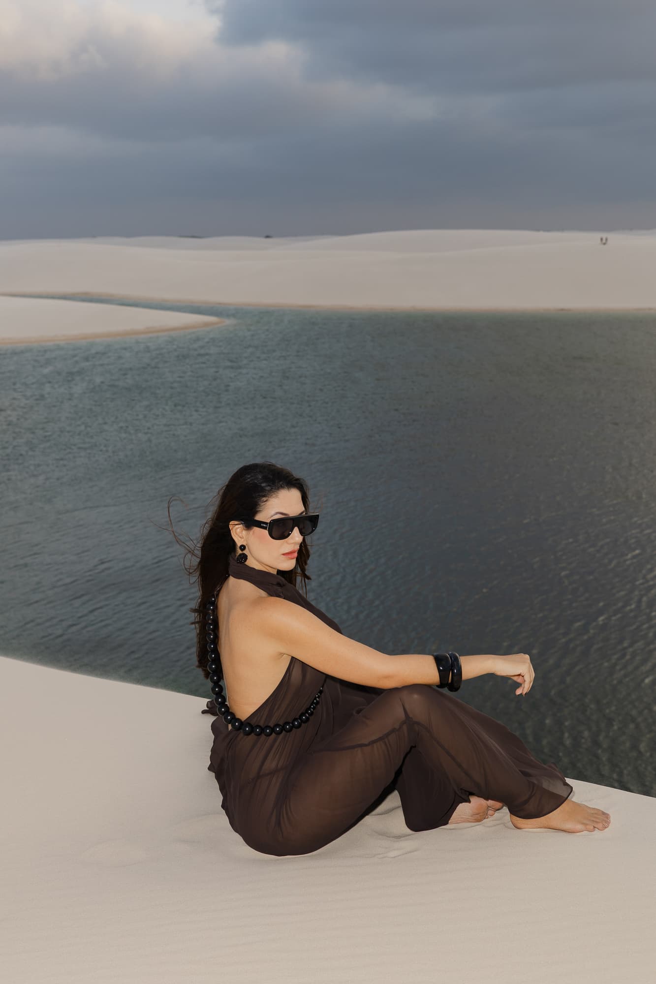 Lívia e José, close romântico do casal, Santo Amaro, Lençóis Maranhenses